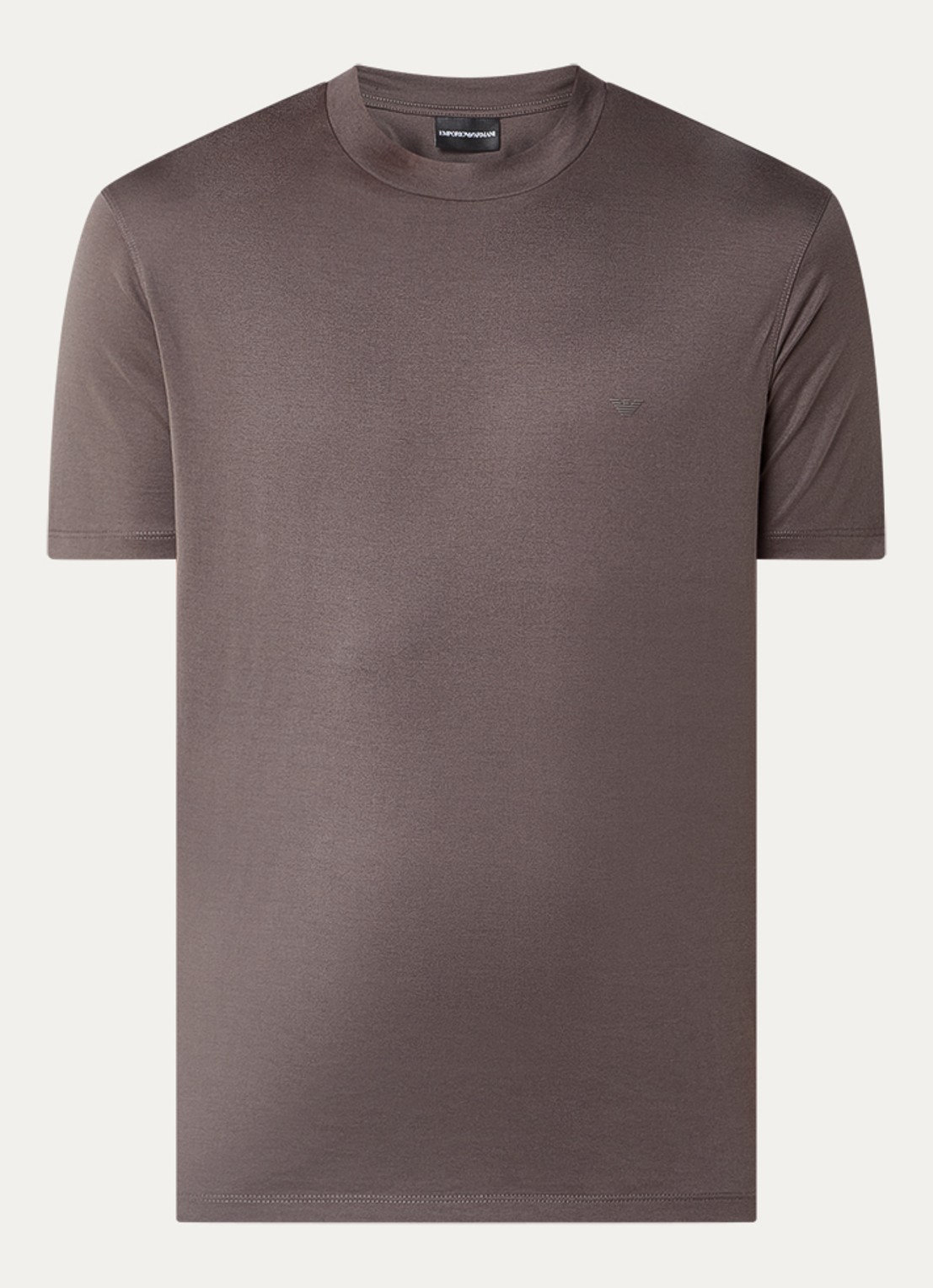 Armani T-shirt met logo - voorkant 2 donkerbruin