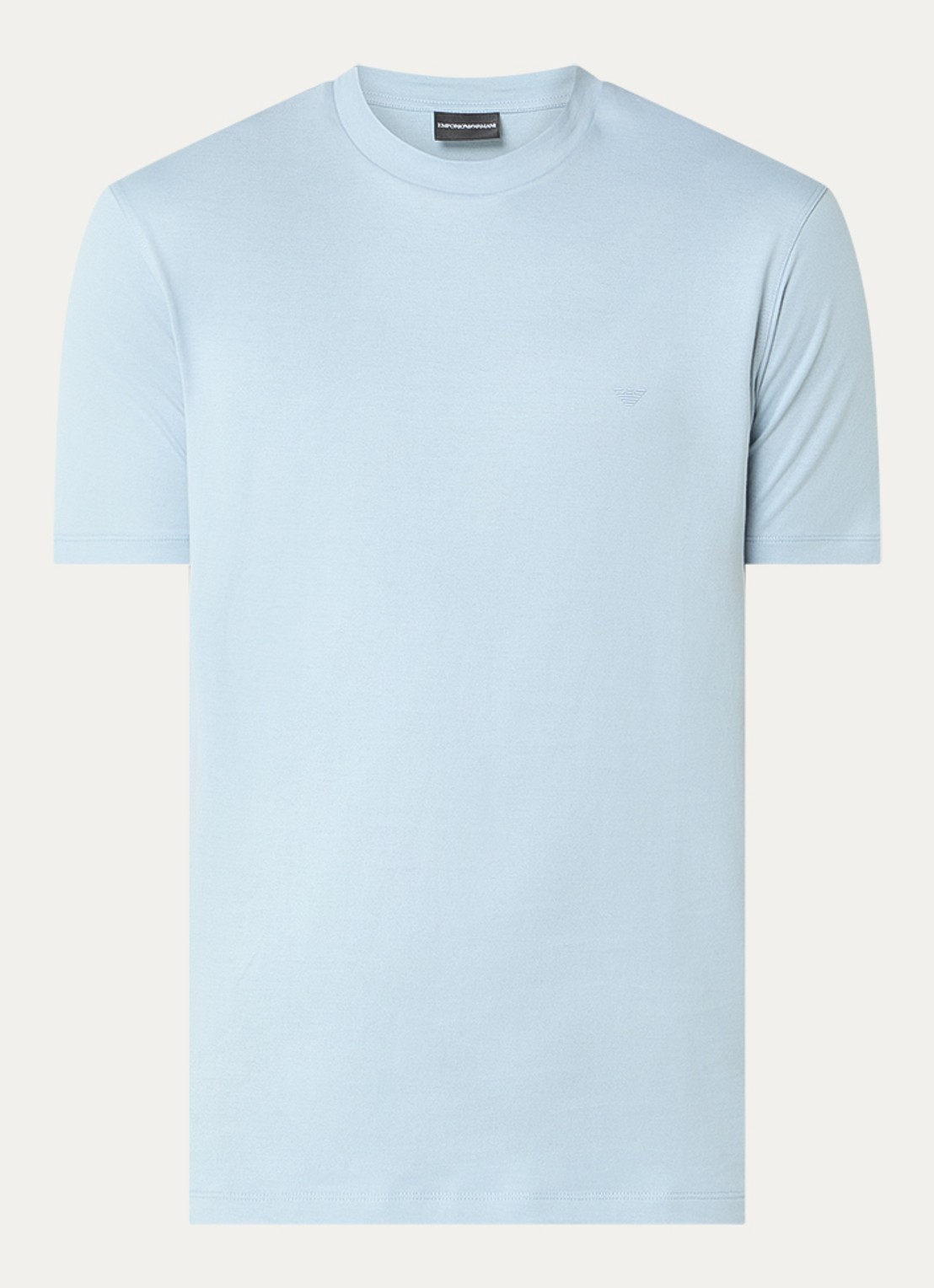 Armani T-shirt met logo - voorkant lichtblauw
