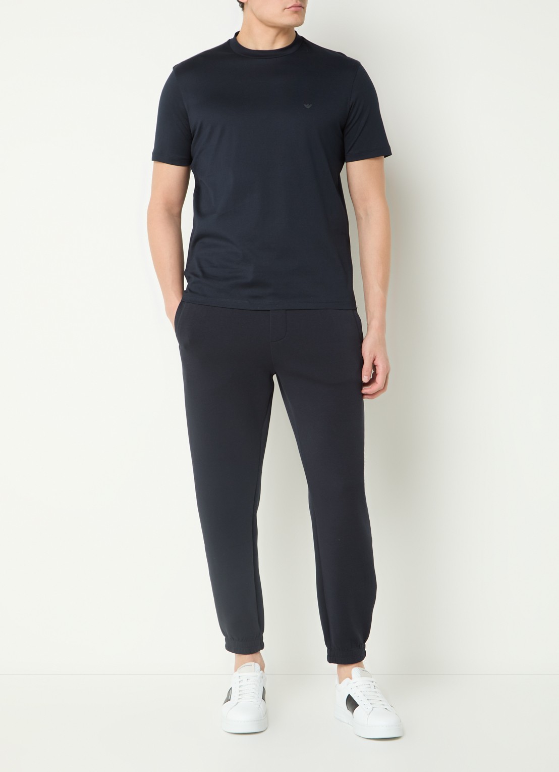 Armani T-shirt met logo - voorkant 2 donkerblauw