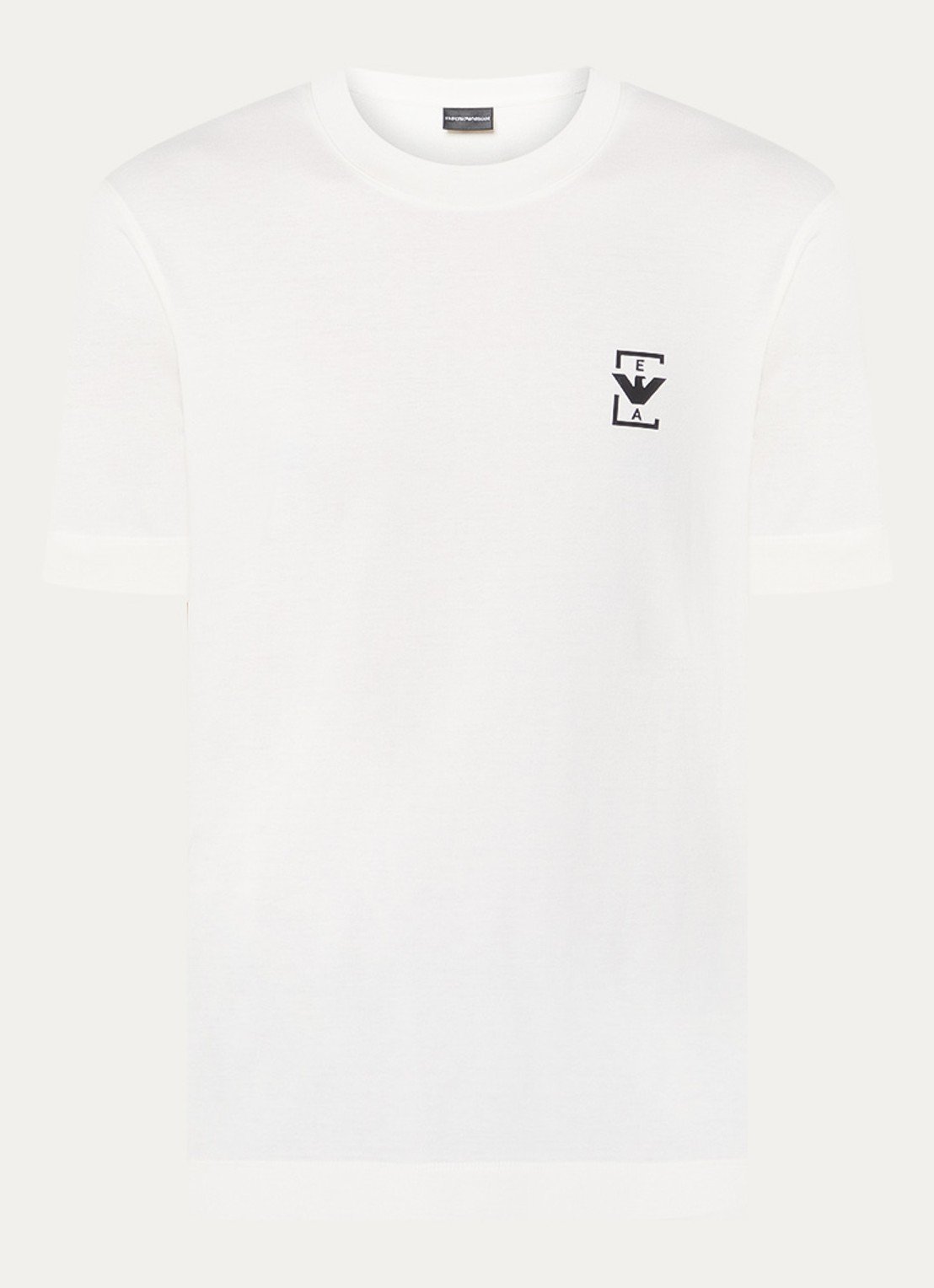 Armani T-shirt met logo - voorkant 2 gebroken wit