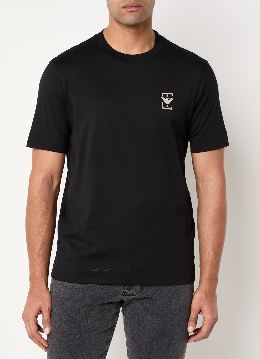 Armani T-shirt met logo - detail 2 zwart