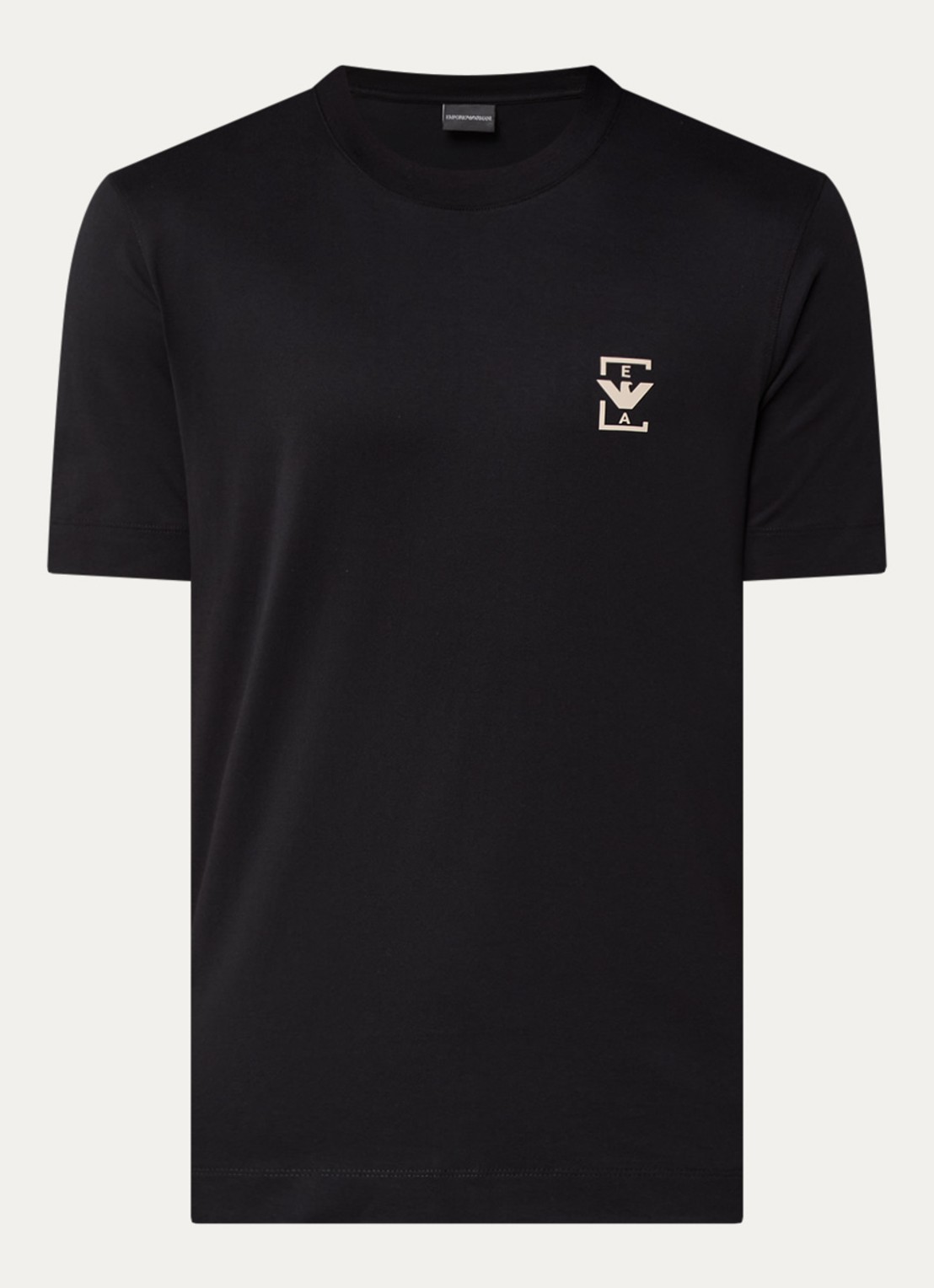 Armani T-shirt met logo - voorkant 3 zwart