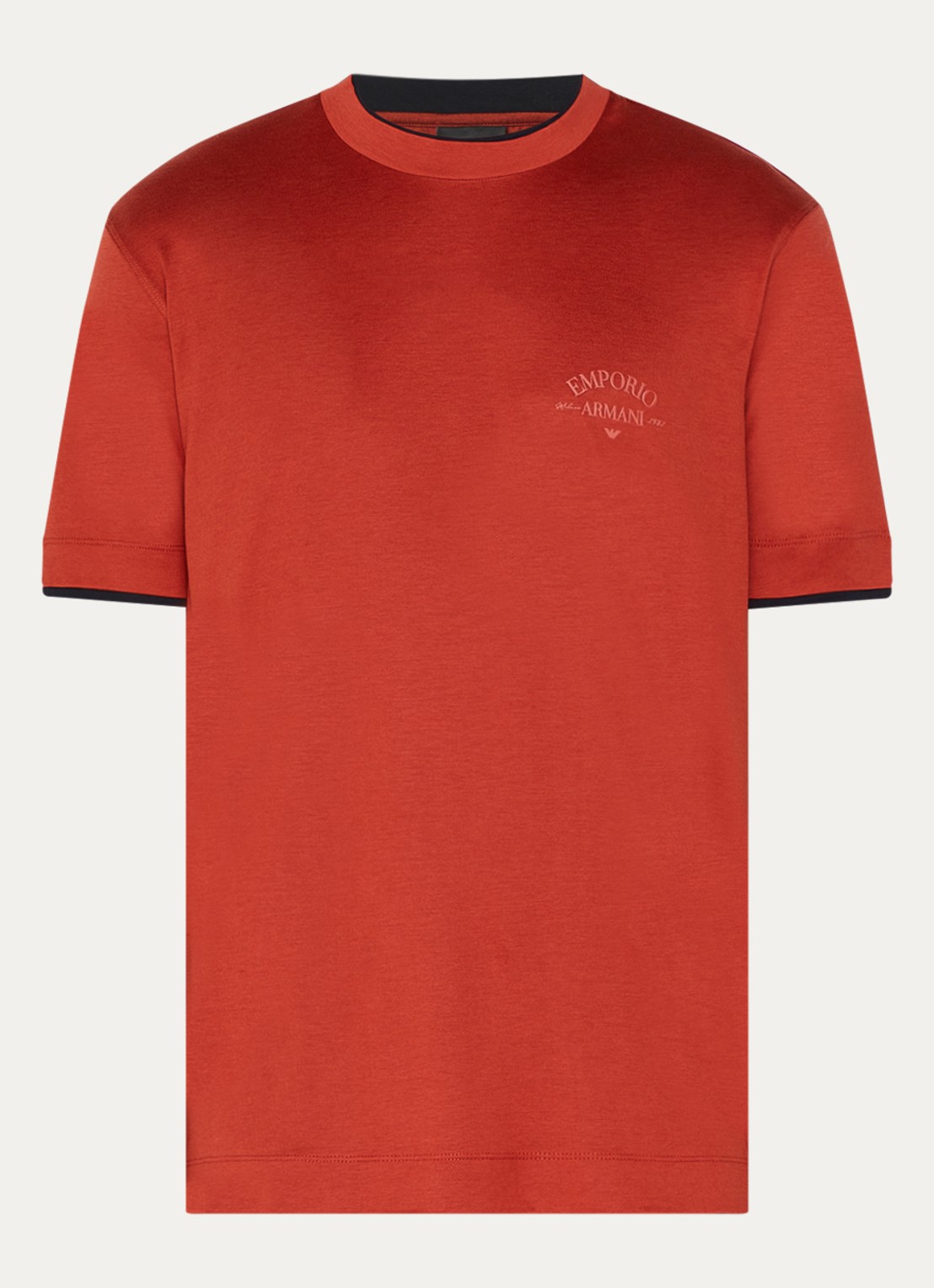 Armani T-shirt  met logo - voorkant oranjerood