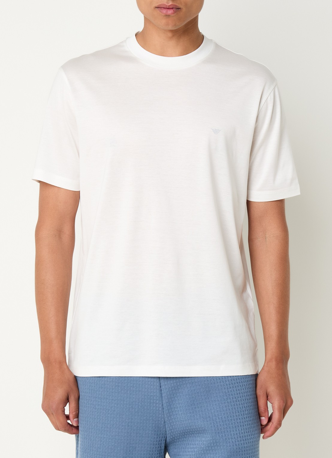 Armani T-shirt met logo - detail 4 gebroken wit
