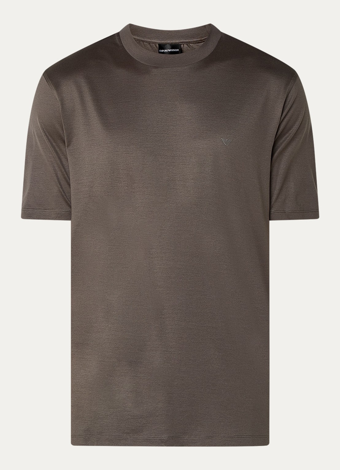 Armani T-shirt met logo - voorkant 3 bronsgroen