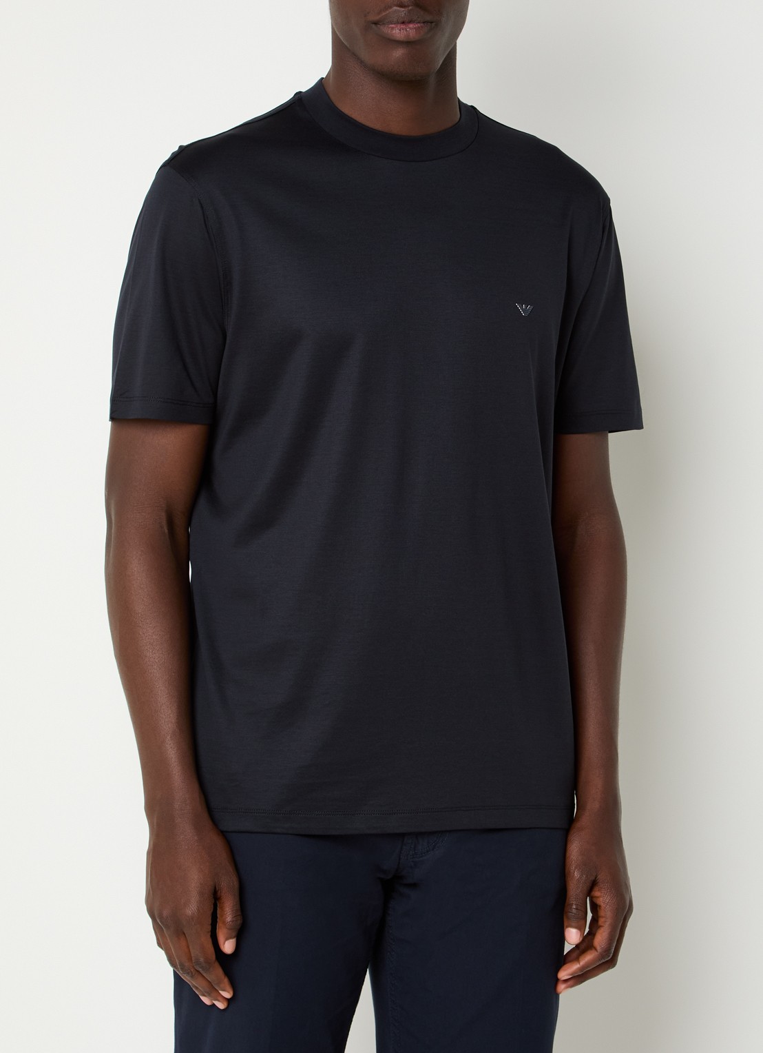 Armani T-shirt met logo - detail 4 donkerblauw