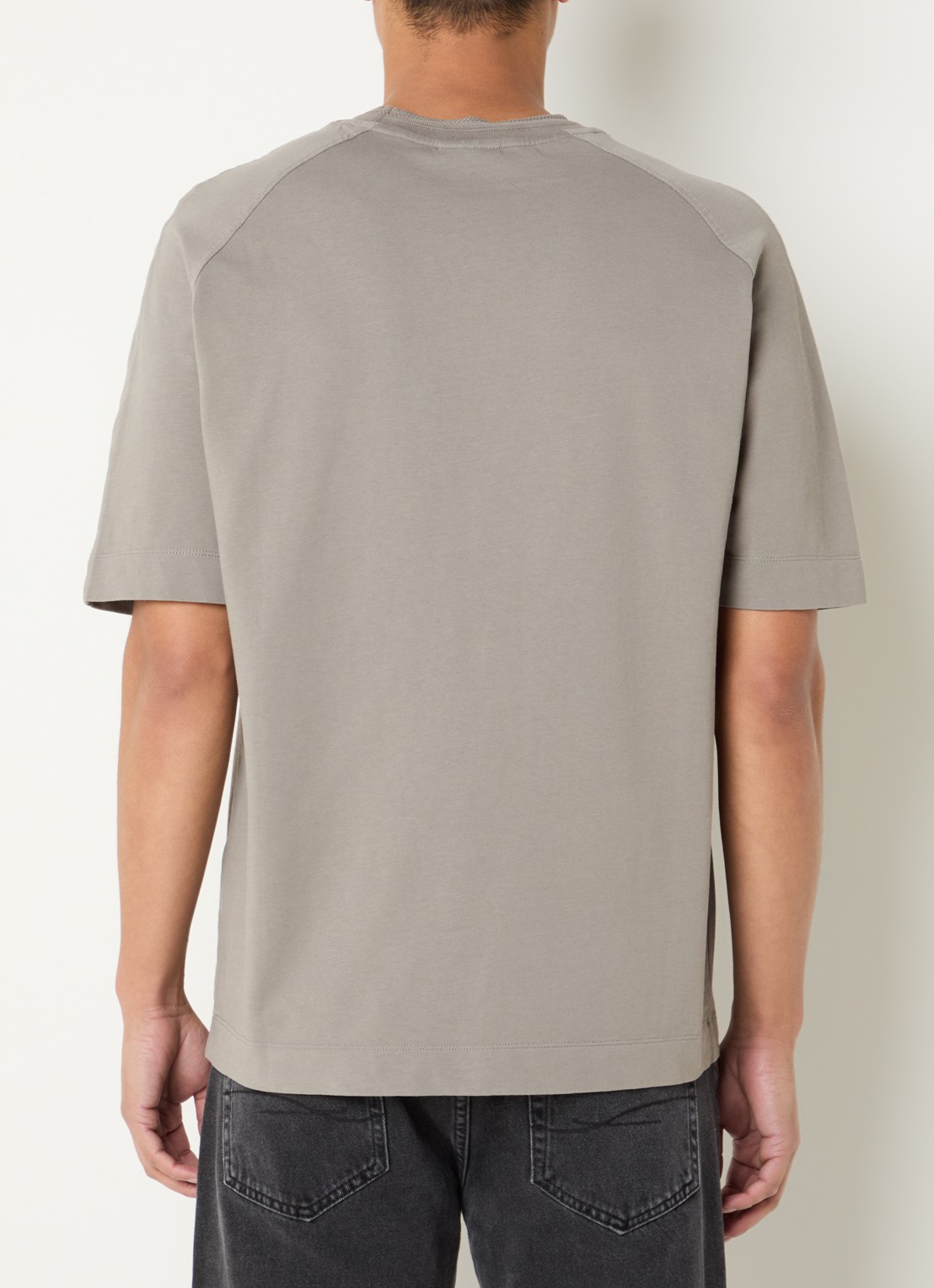 Armani T-shirt met logo - achterkant 4 zand