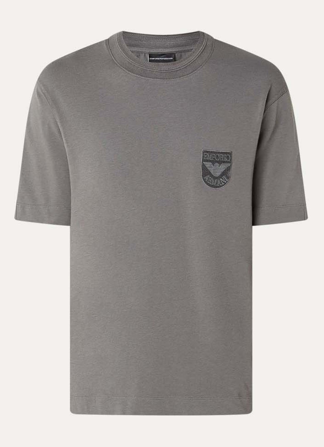 Armani T-shirt met logo - voorkant antraciet