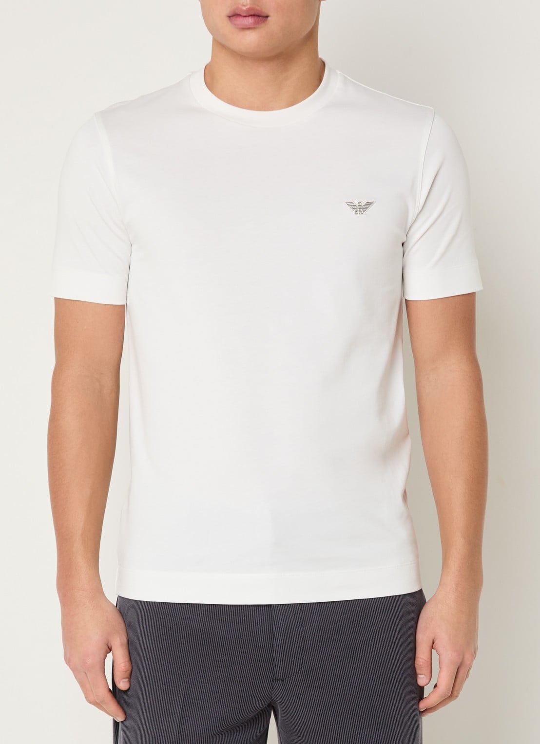Armani T-shirt met logo - detail 2 wit