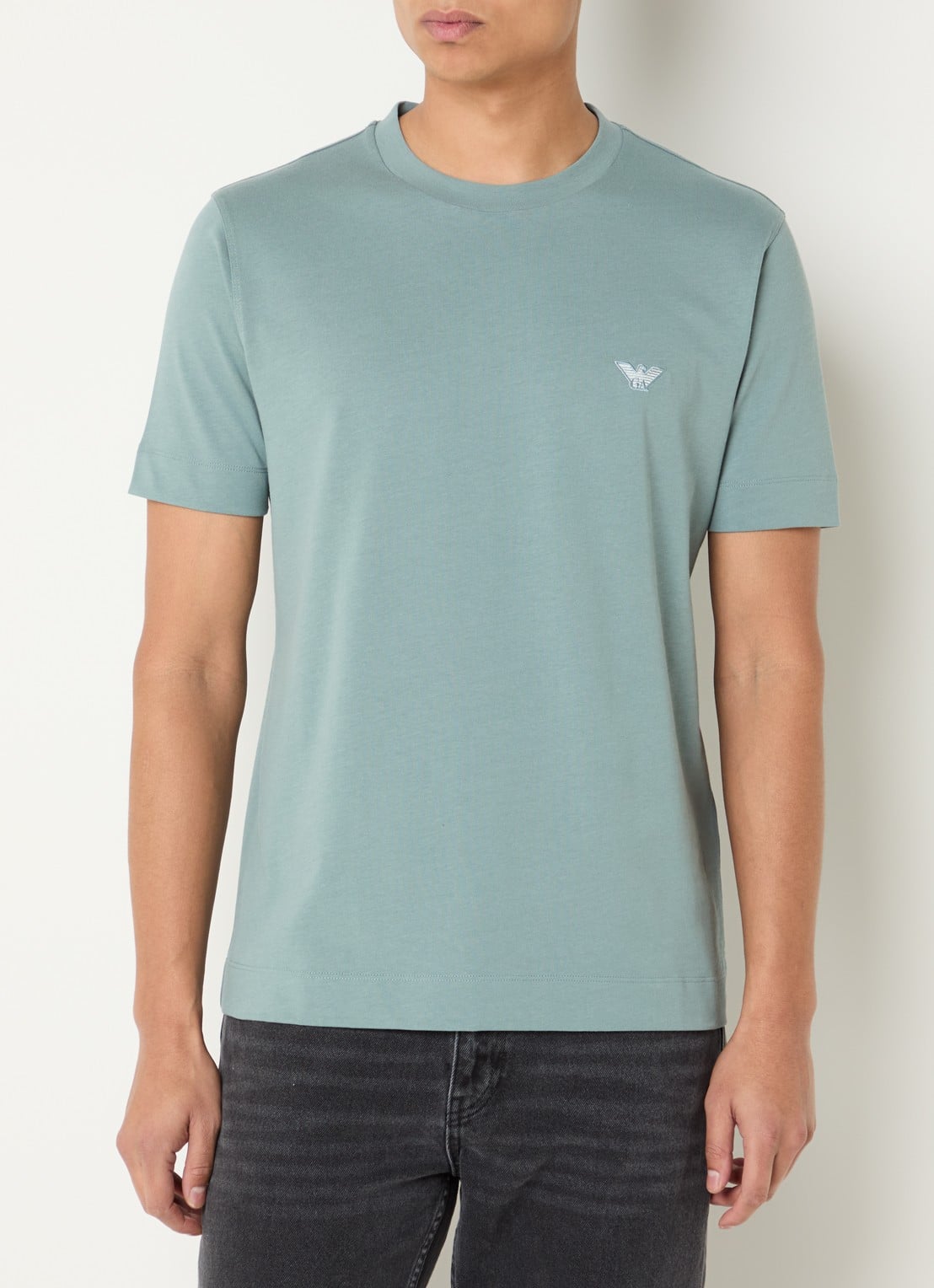 Armani T-shirt met logo - detail 4 mint