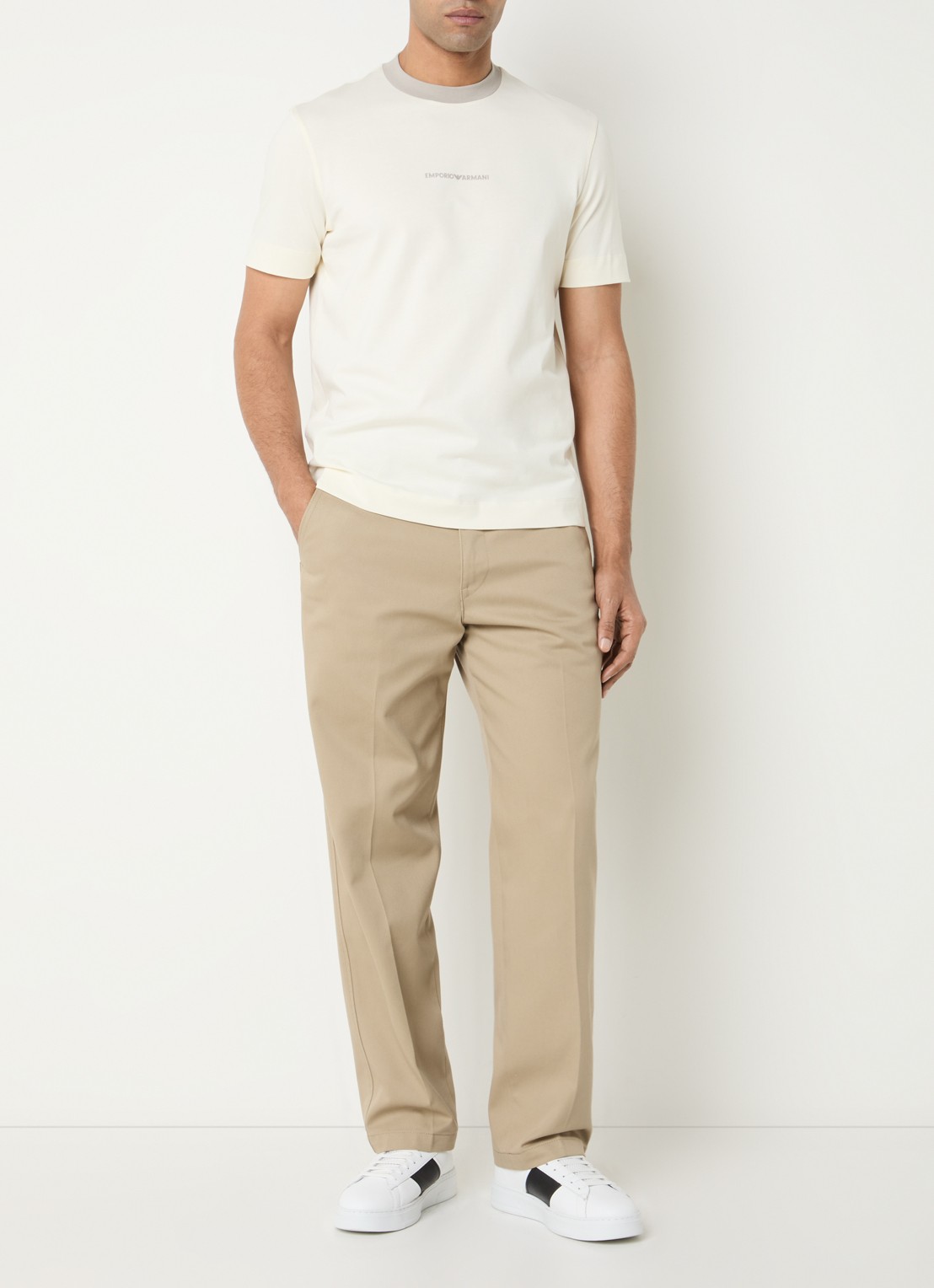 Armani T-shirt met logo - voorkant 2 wit