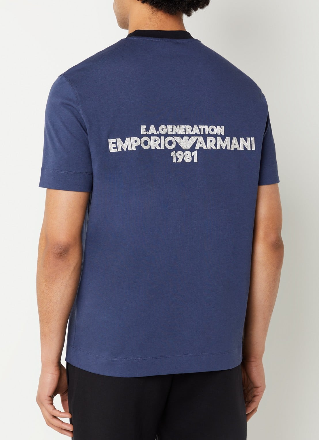 Armani T-shirt met logo - detail 4 indigo