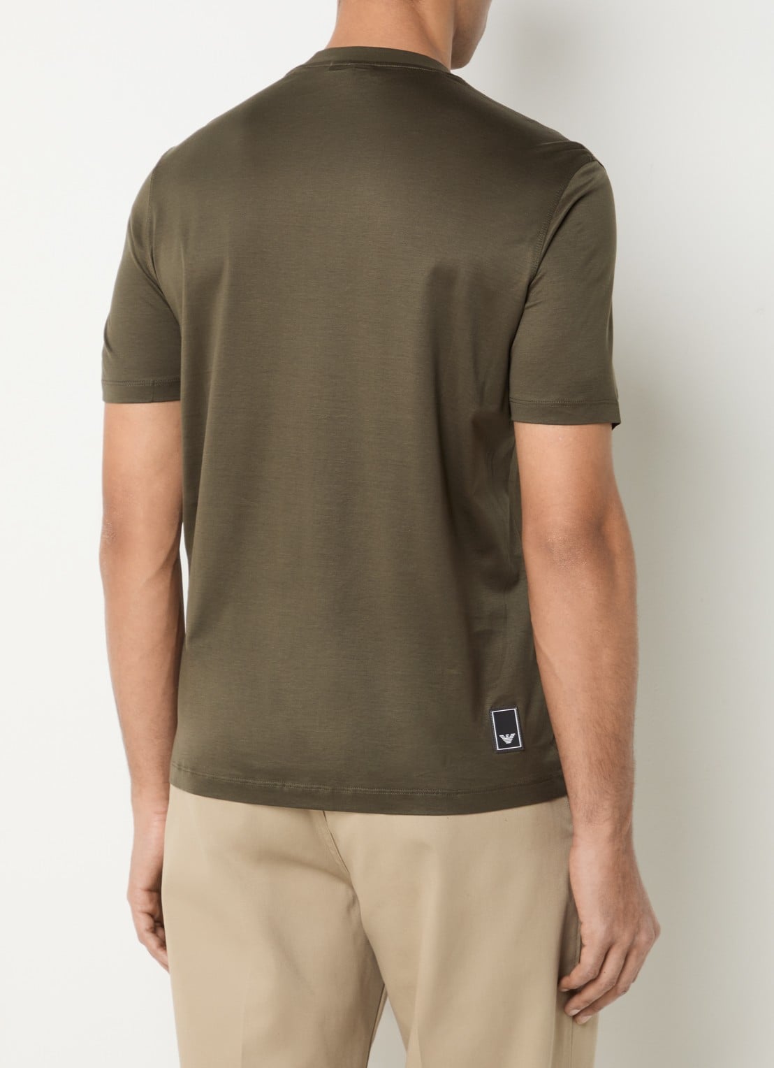 Armani T-shirt met logo - achterkant bronsgroen