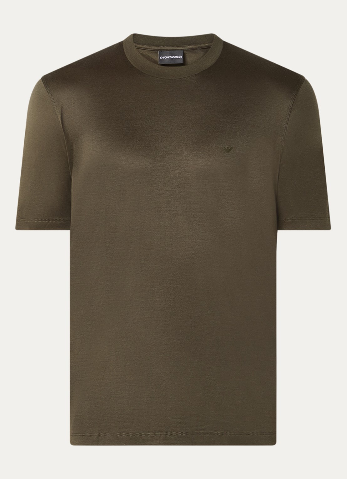 Armani T-shirt met logo - voorkant 3 bronsgroen