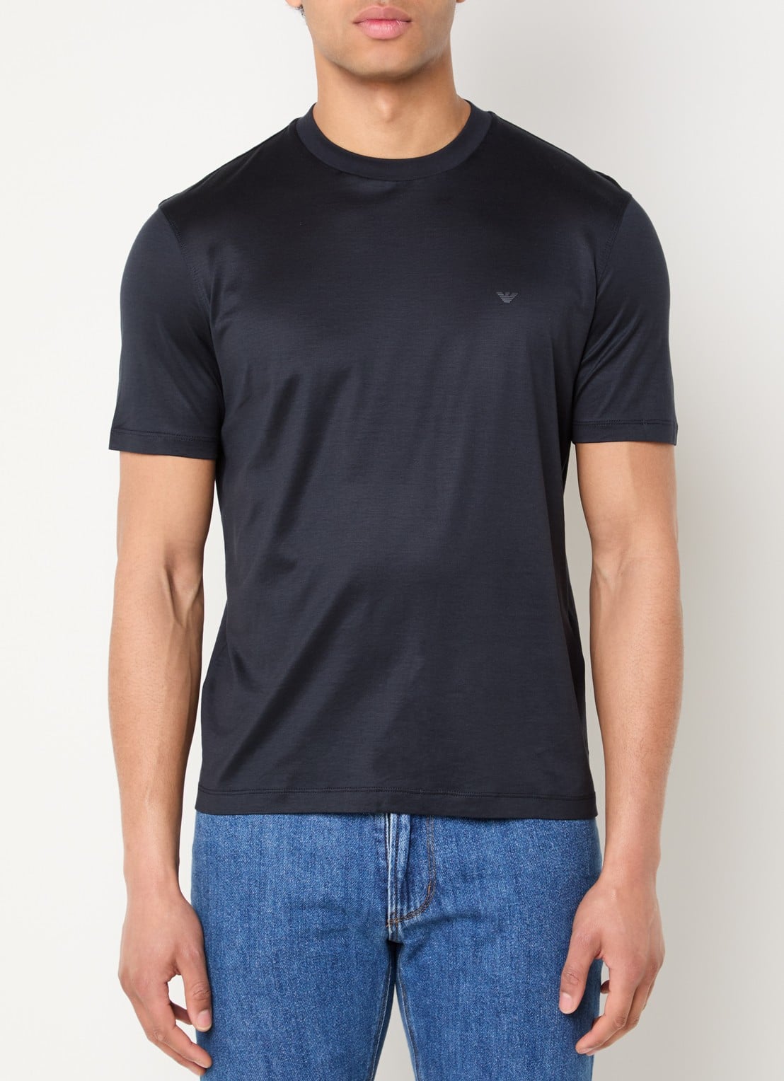 Armani T-shirt met logo - detail 3 donkerblauw