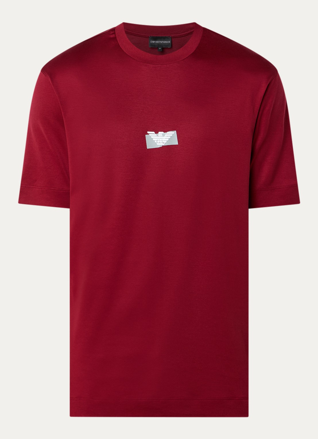 Armani T-shirt met logo - voorkant 3 donkerrood