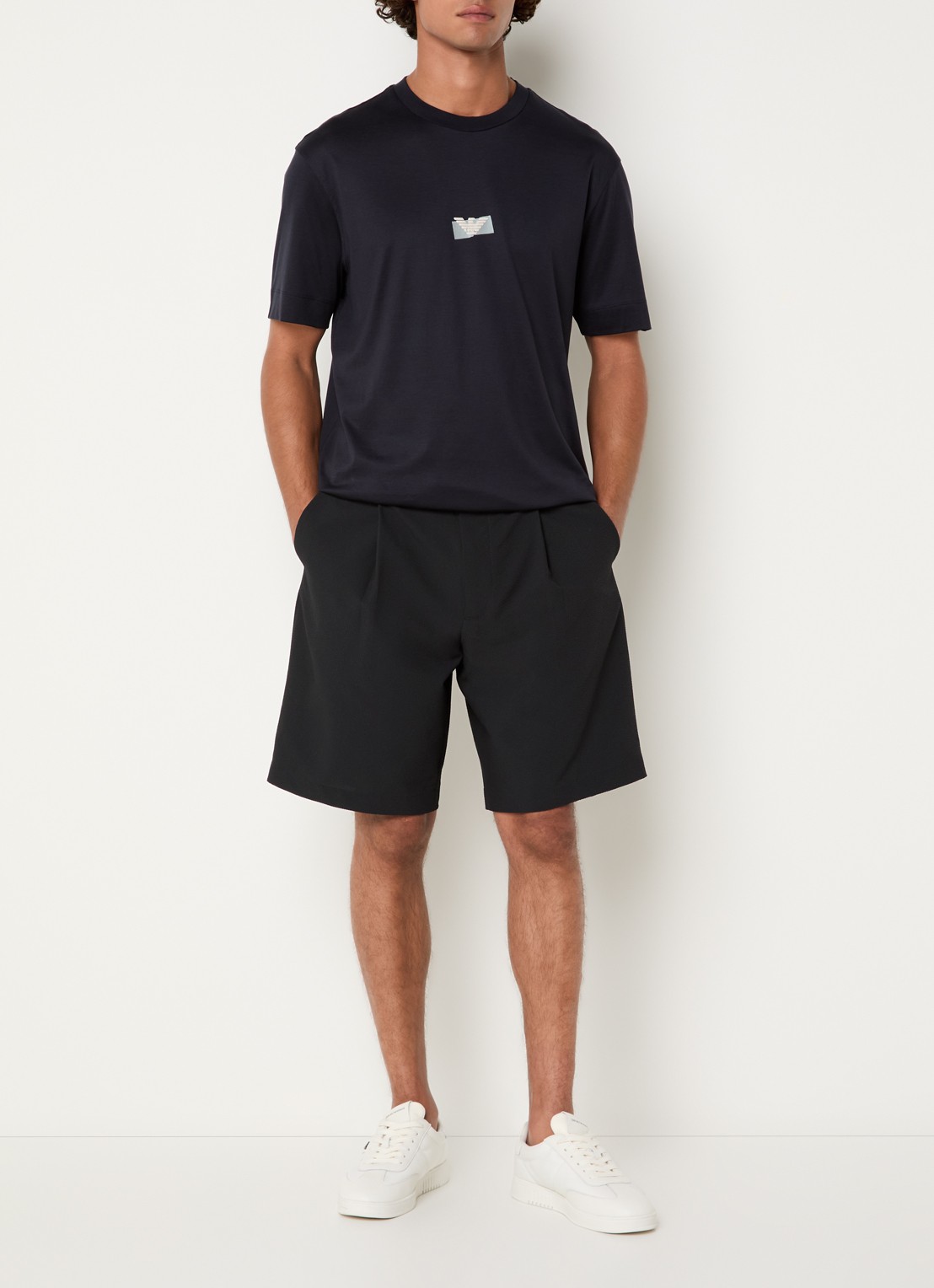 Armani T-shirt met logo - voorkant 4 donkerblauw