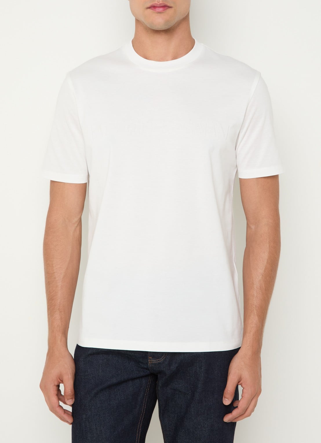 Armani T-shirt met logo - detail 3 wit