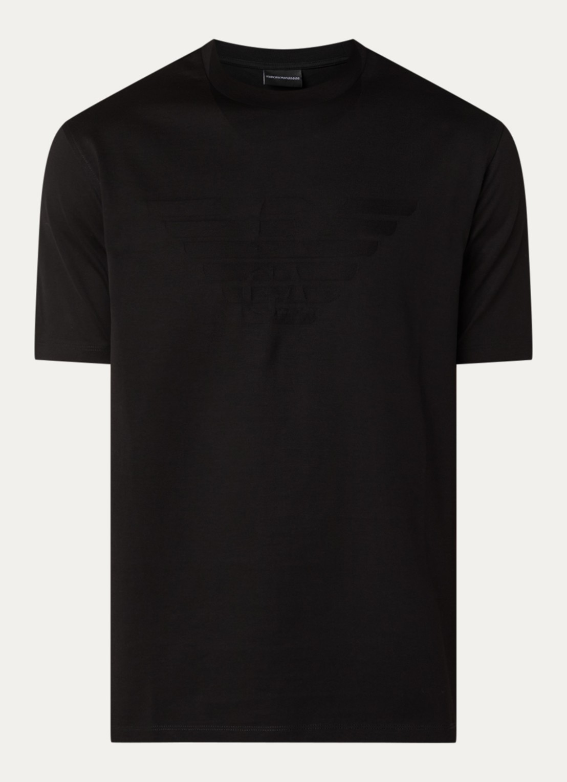 Armani T-shirt met logo - voorkant zwart