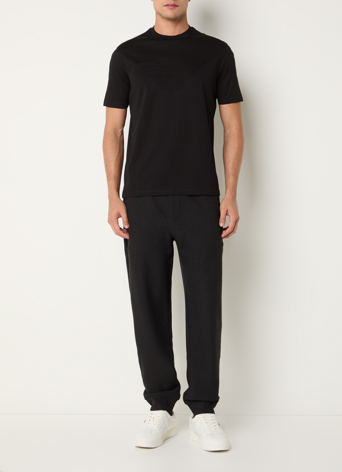 Armani T-shirt met logo - voorkant 2 zwart