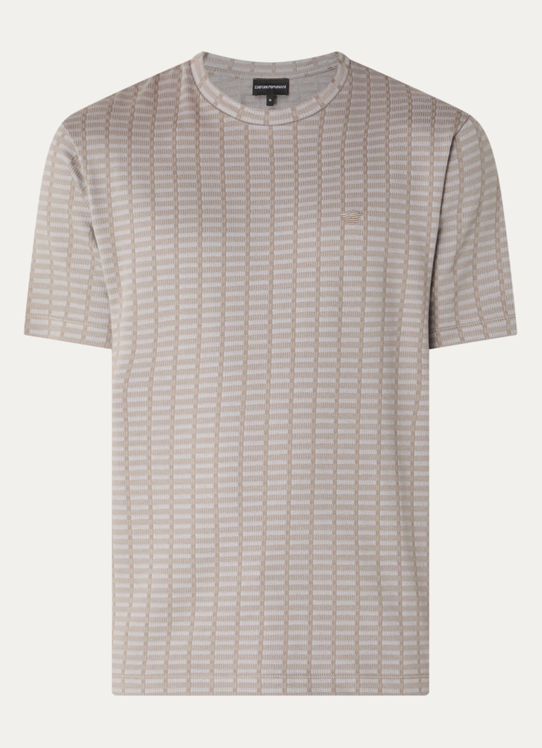 Armani T-shirt met logo - voorkant donkerbeige