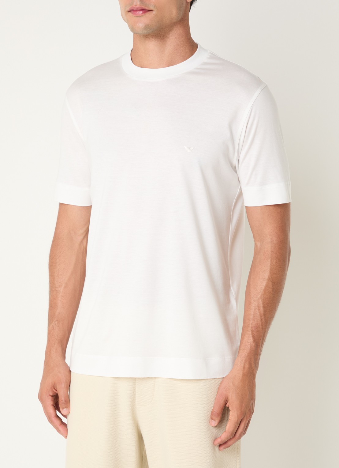 Armani T-shirt met logo - detail 4 wit