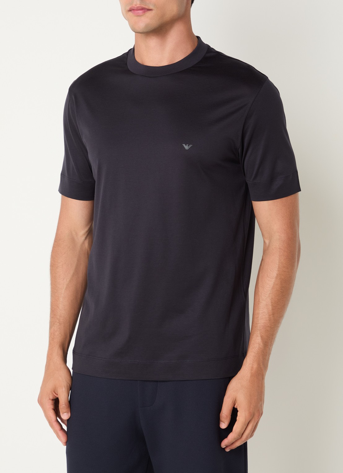 Armani T-shirt met logo - detail 3 donkerblauw