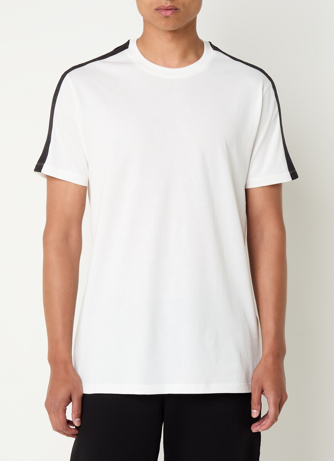 Armani T-shirt met logoband - detail 2 gebroken wit