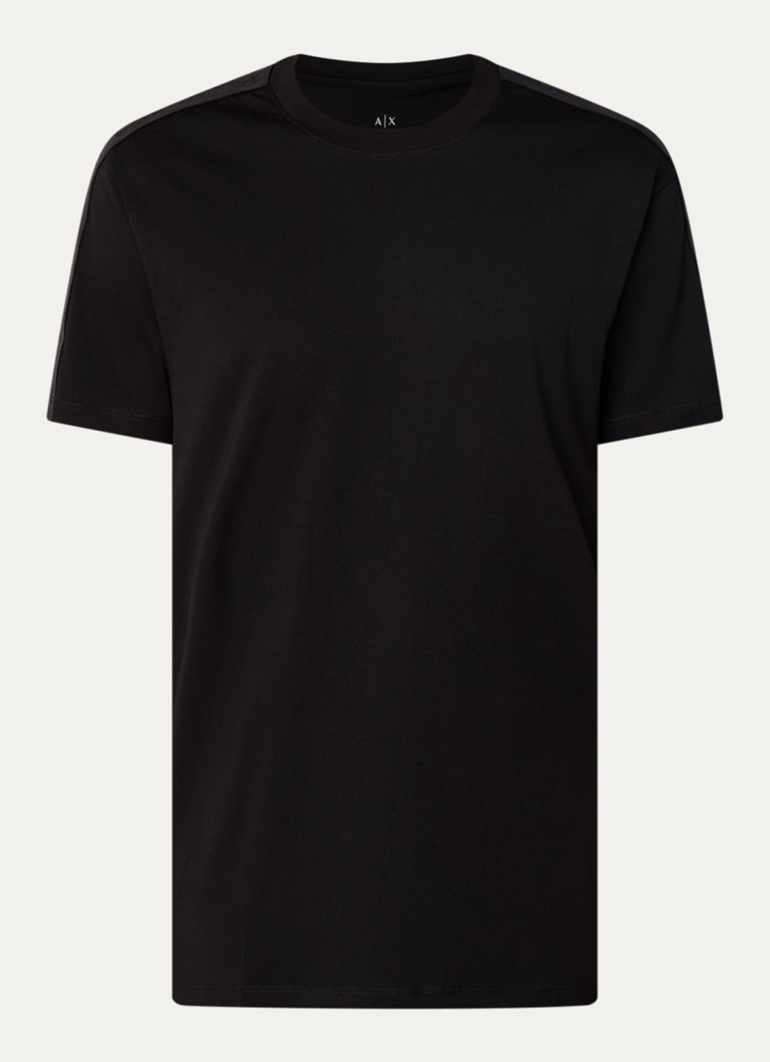 Armani T-shirt met logoband - voorkant 2 zwart