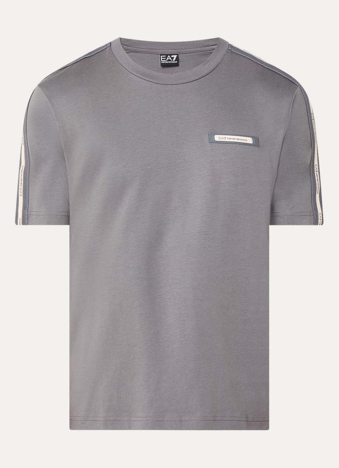 Armani T-shirt met logoband - voorkant 3 khaki