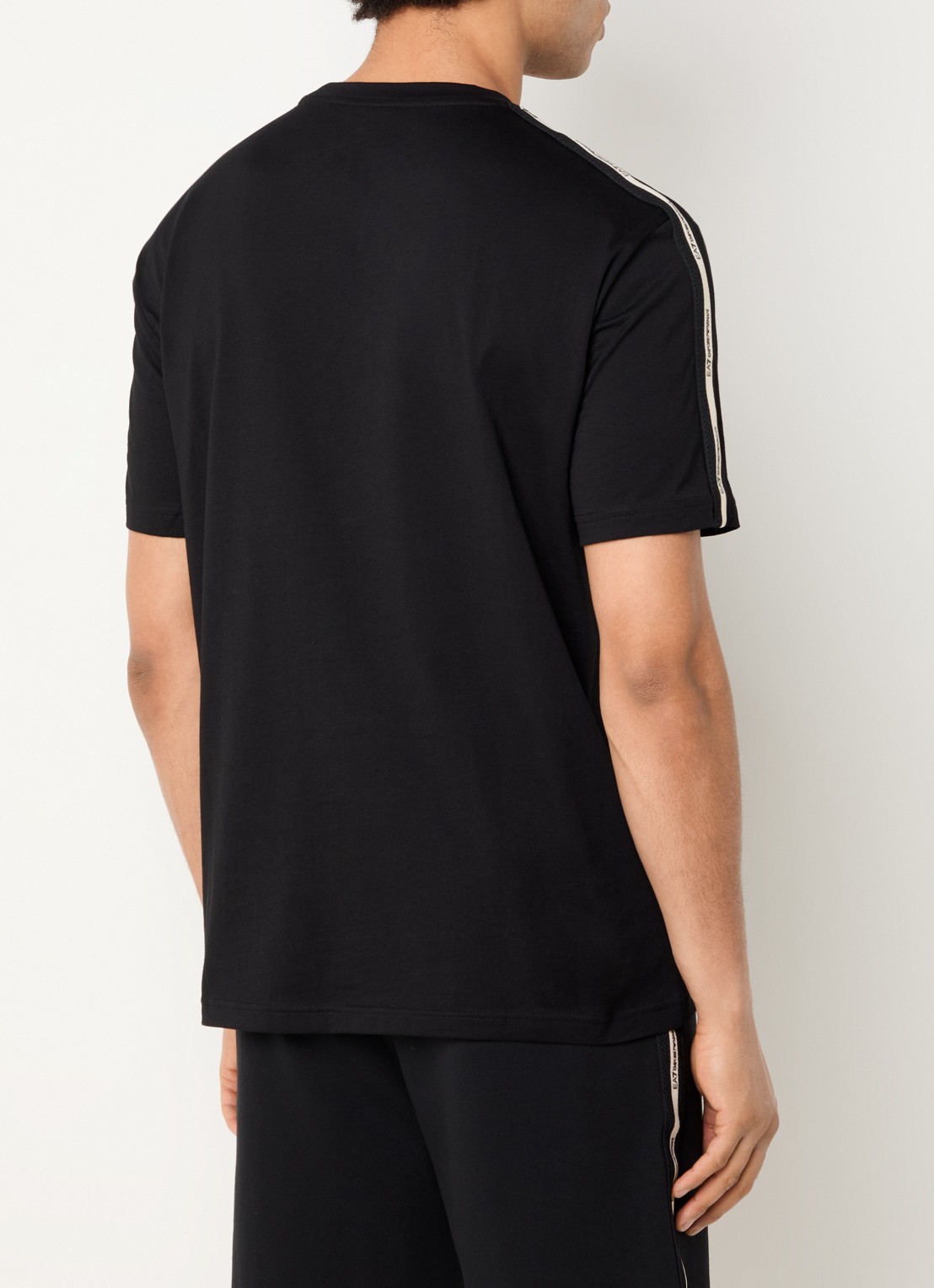 Armani T-shirt met logoband - achterkant 2 zwart