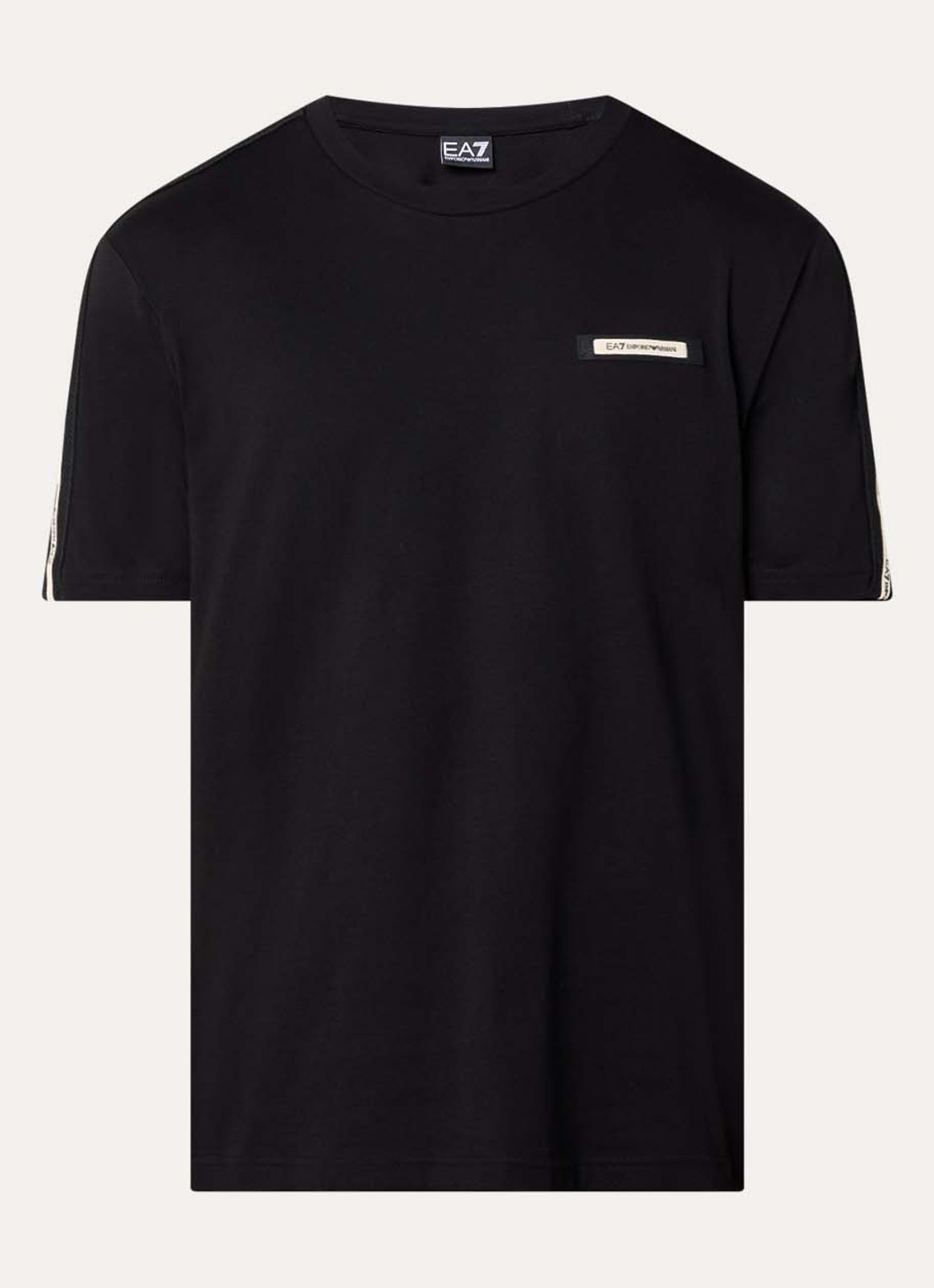 Armani T-shirt met logoband - voorkant 3 zwart