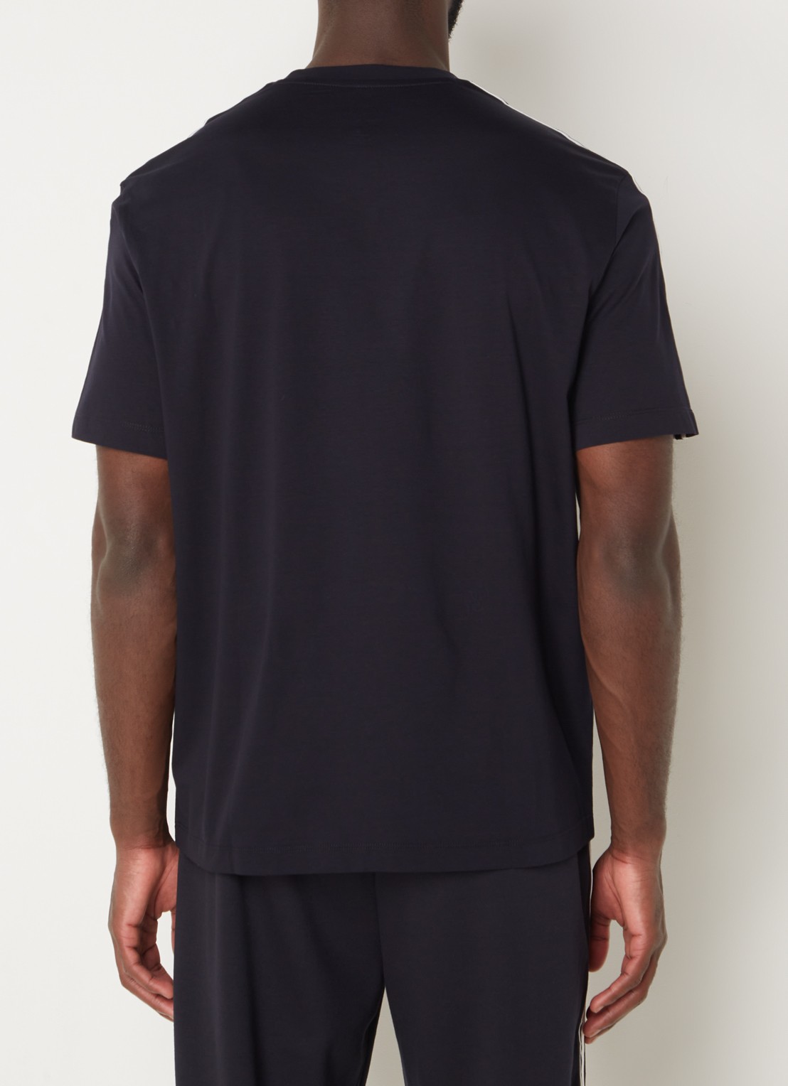 Armani T-shirt met logoborduring - achterkant donkerblauw