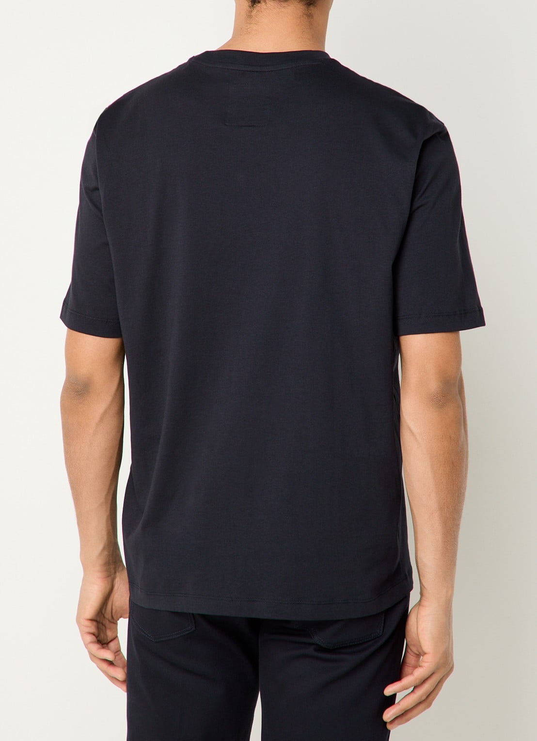 Armani T-shirt met logoborduring - achterkant 3 donkerblauw