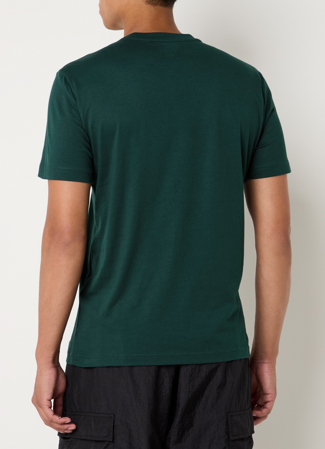 Armani T-shirt met logoborduring - achterkant 4 donkergroen
