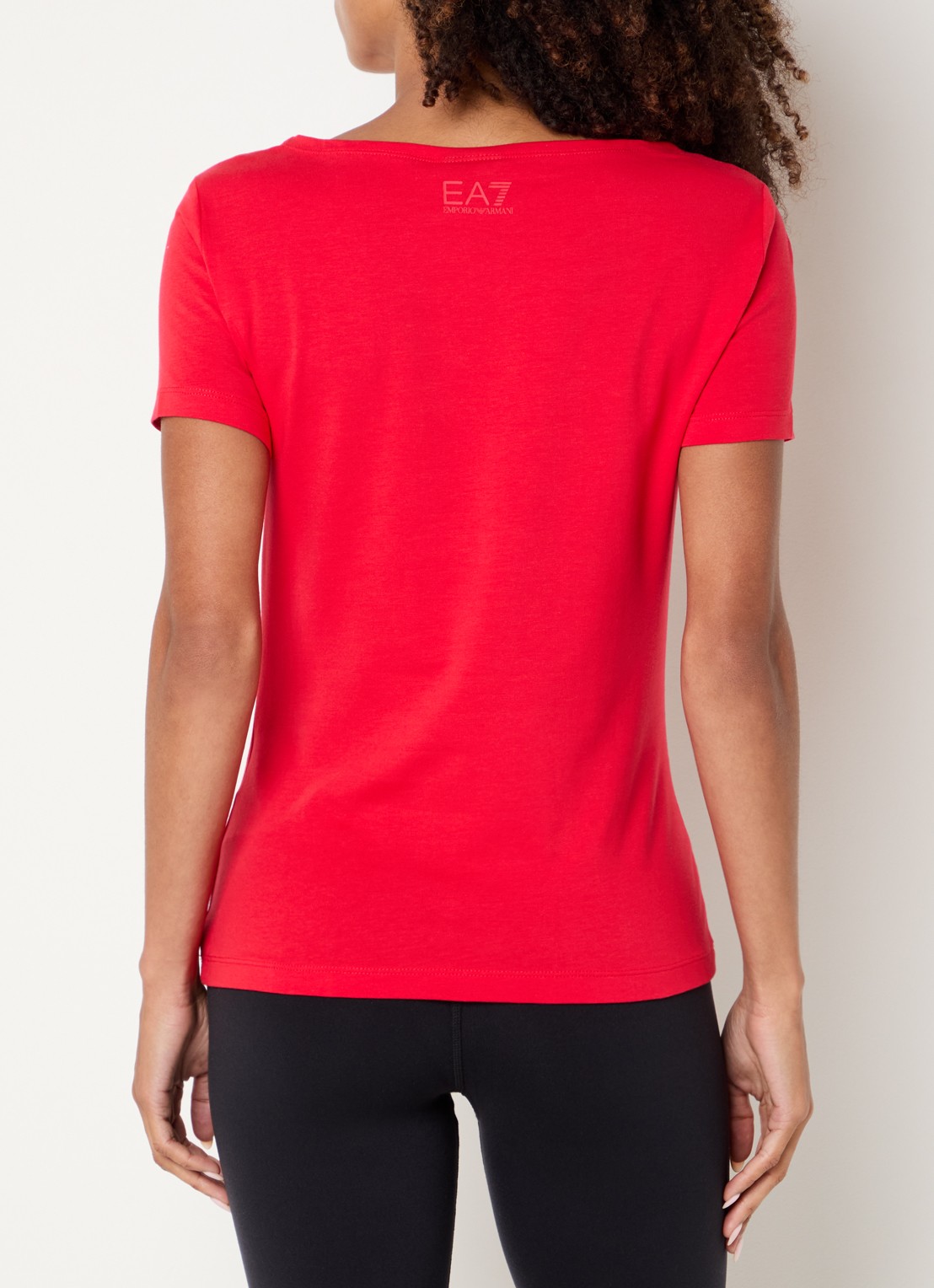 Armani T-shirt met logoborduring - achterkant 4 rood
