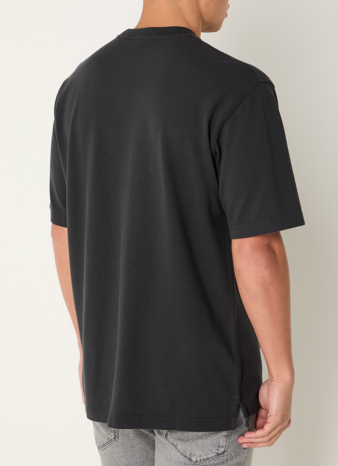 Armani T-shirt met logoborduring - achterkant 2 antraciet