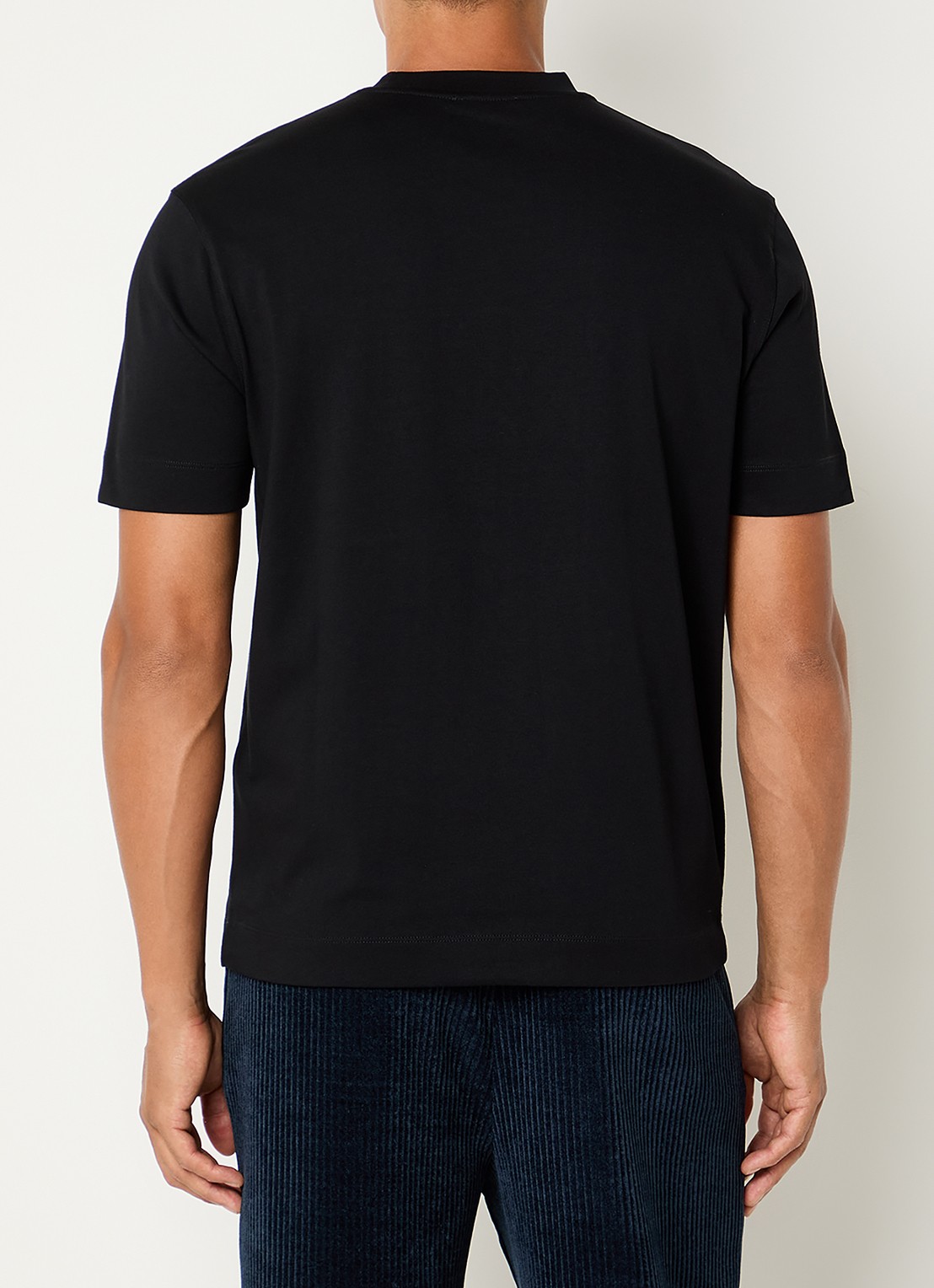 Armani T-shirt met logoborduring - achterkant 4 zwart