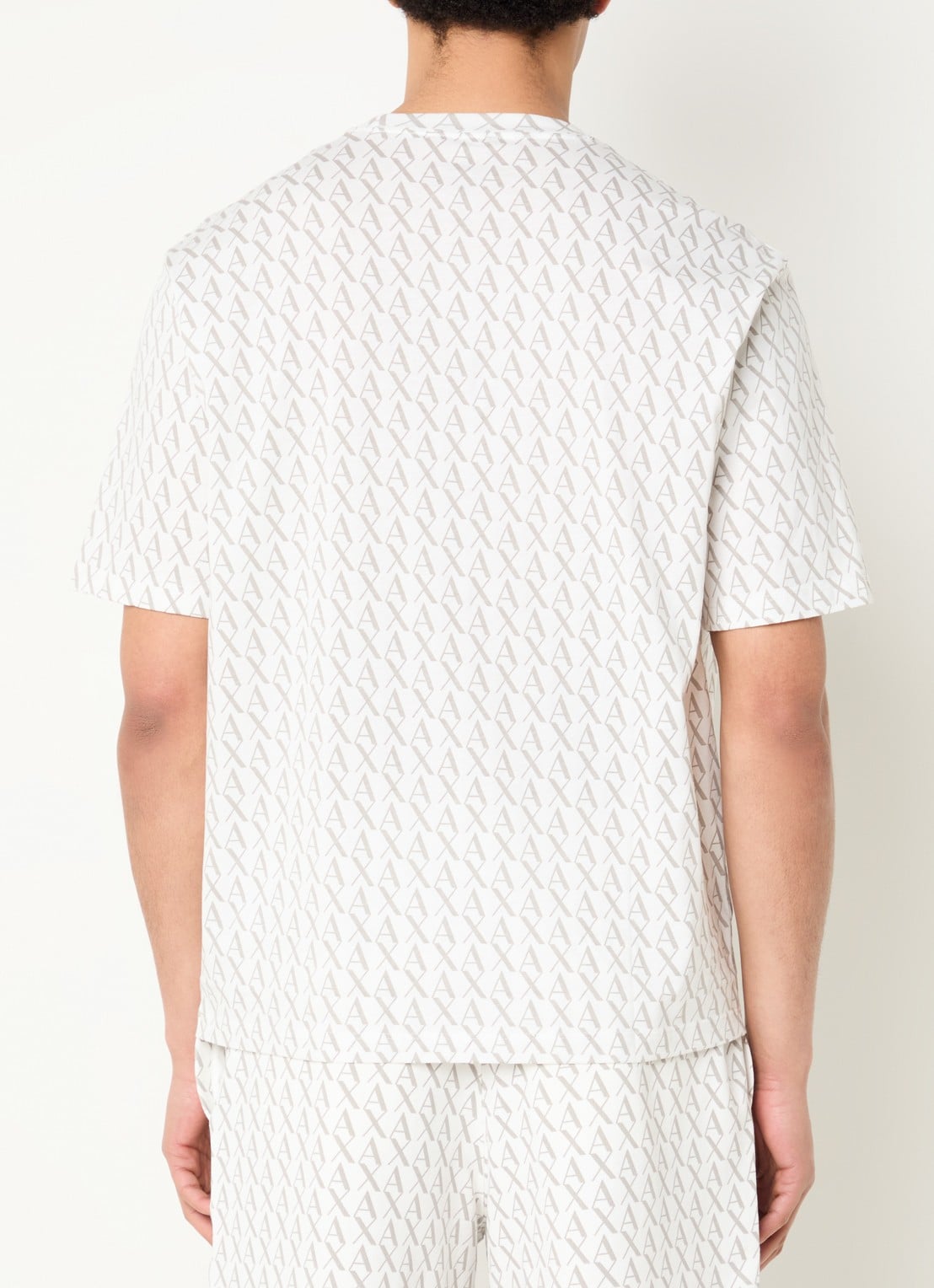 Armani T-shirt met logoprint - achterkant 3 gebroken wit