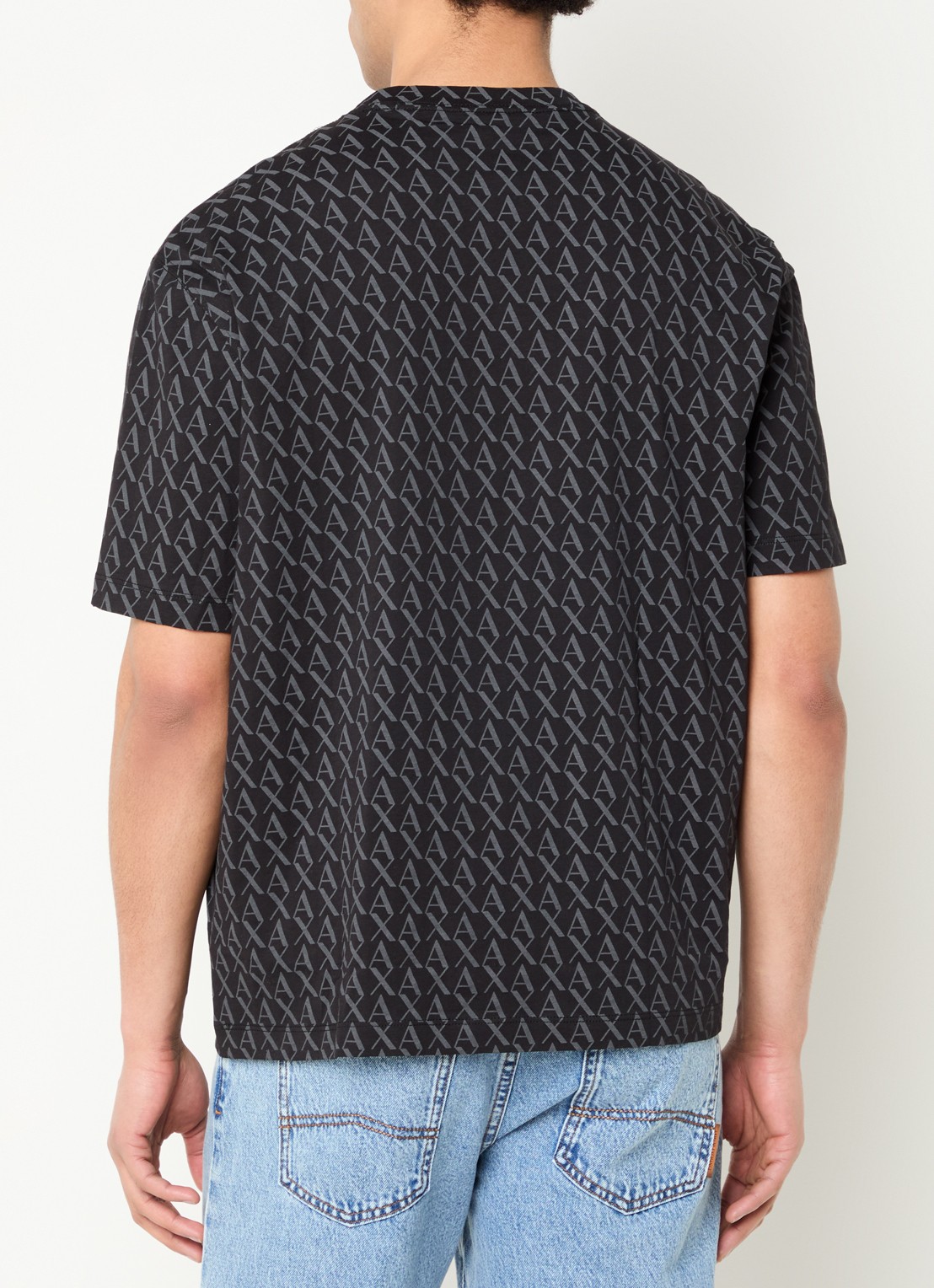 Armani T-shirt met logoprint - achterkant 5 zwart