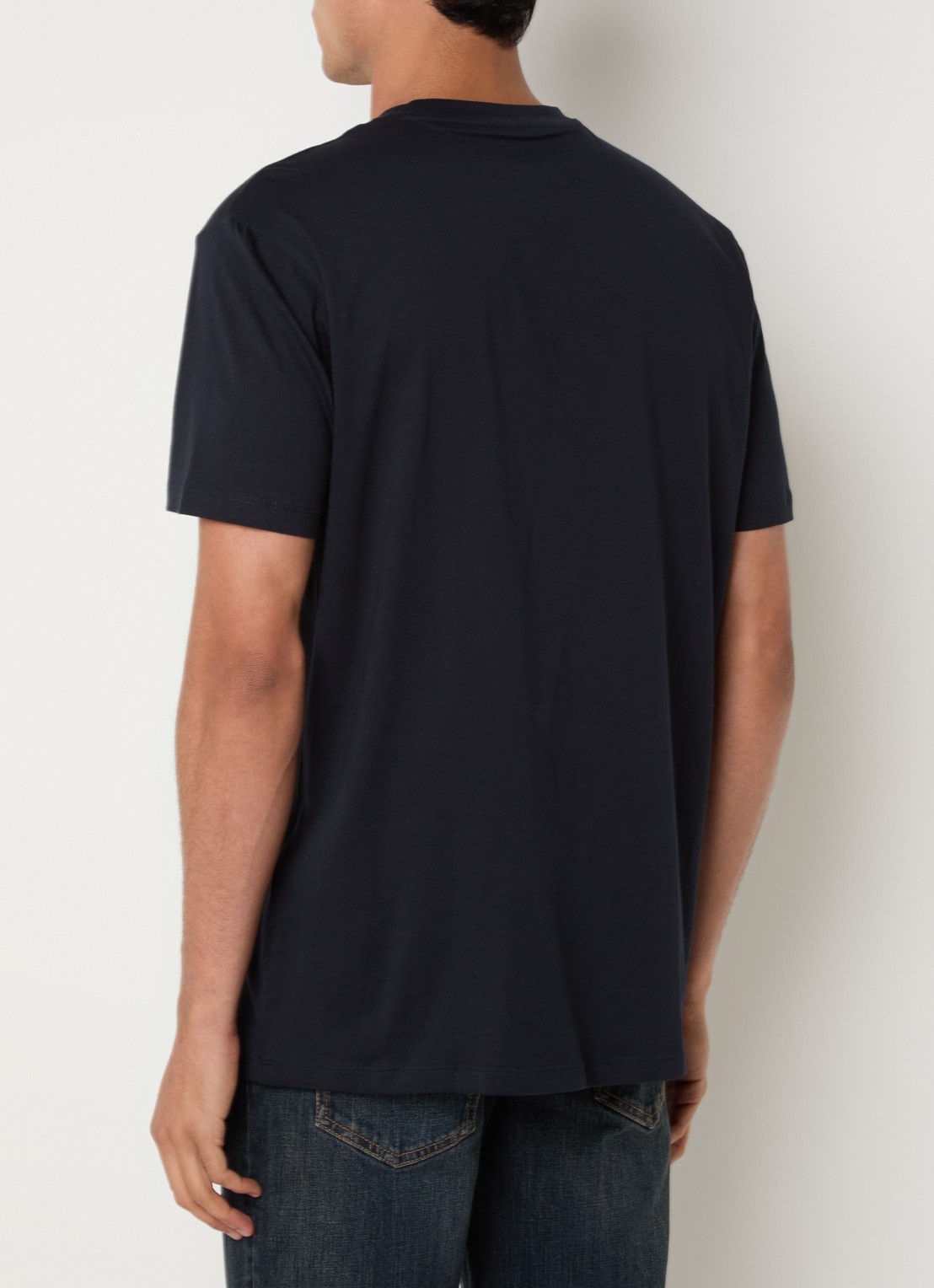 Armani T-shirt met logoprint - achterkant 2 donkerblauw