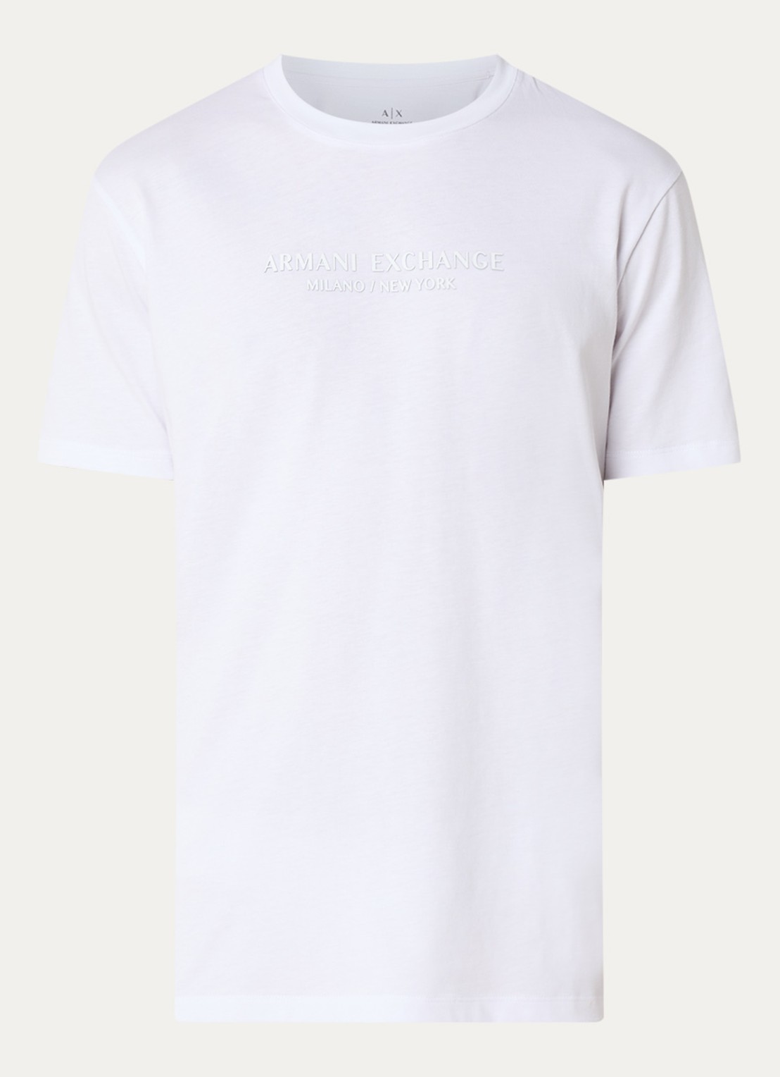 Armani T-shirt met logoprint - voorkant wit