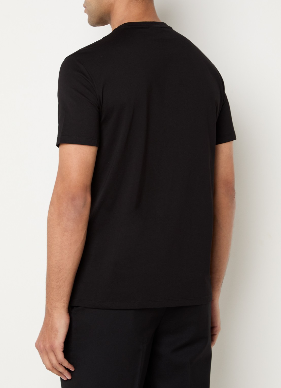 Armani T-shirt met logoprint - achterkant zwart