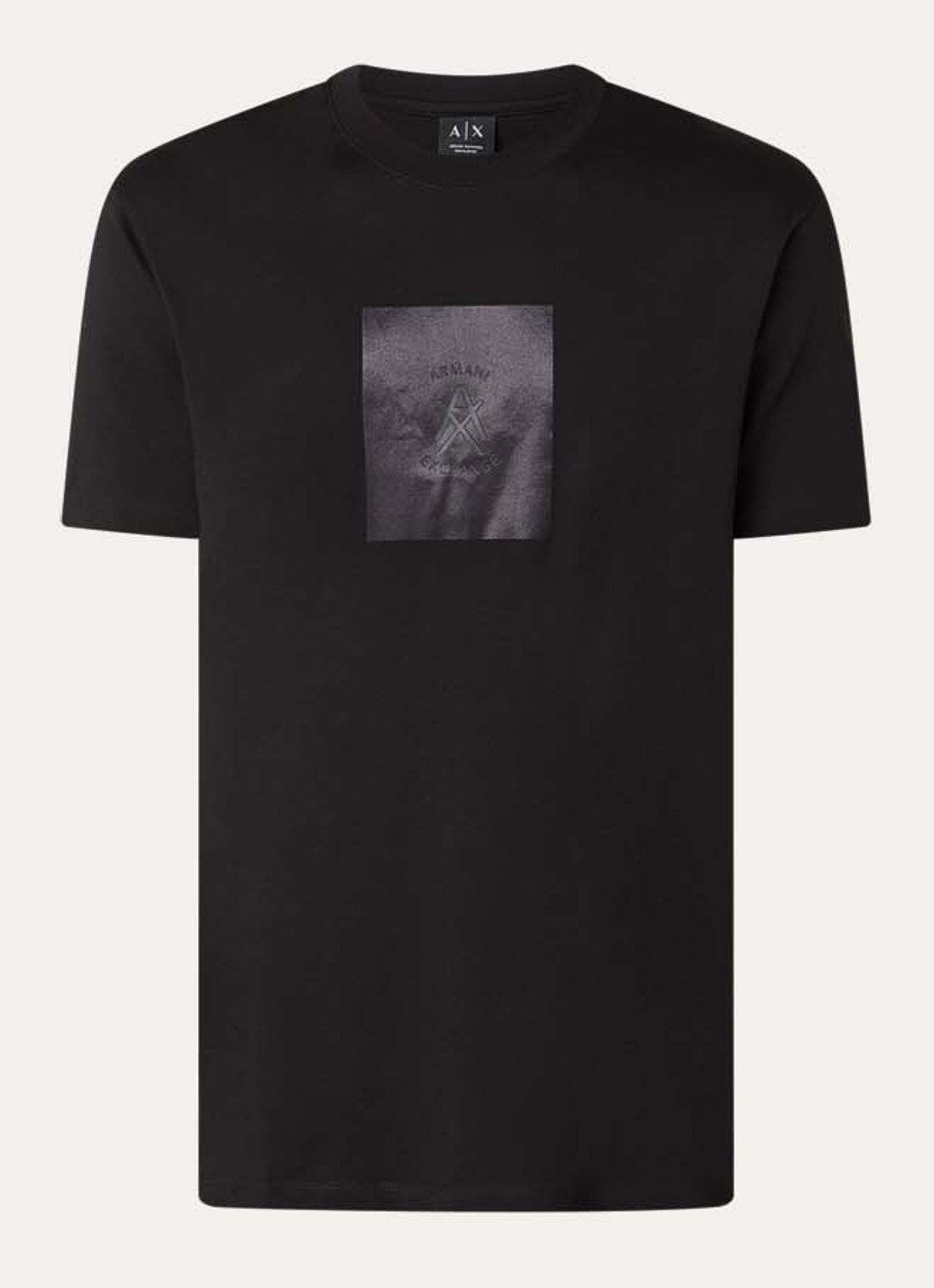 Armani T-shirt met logoprint - voorkant 2 black-uc001