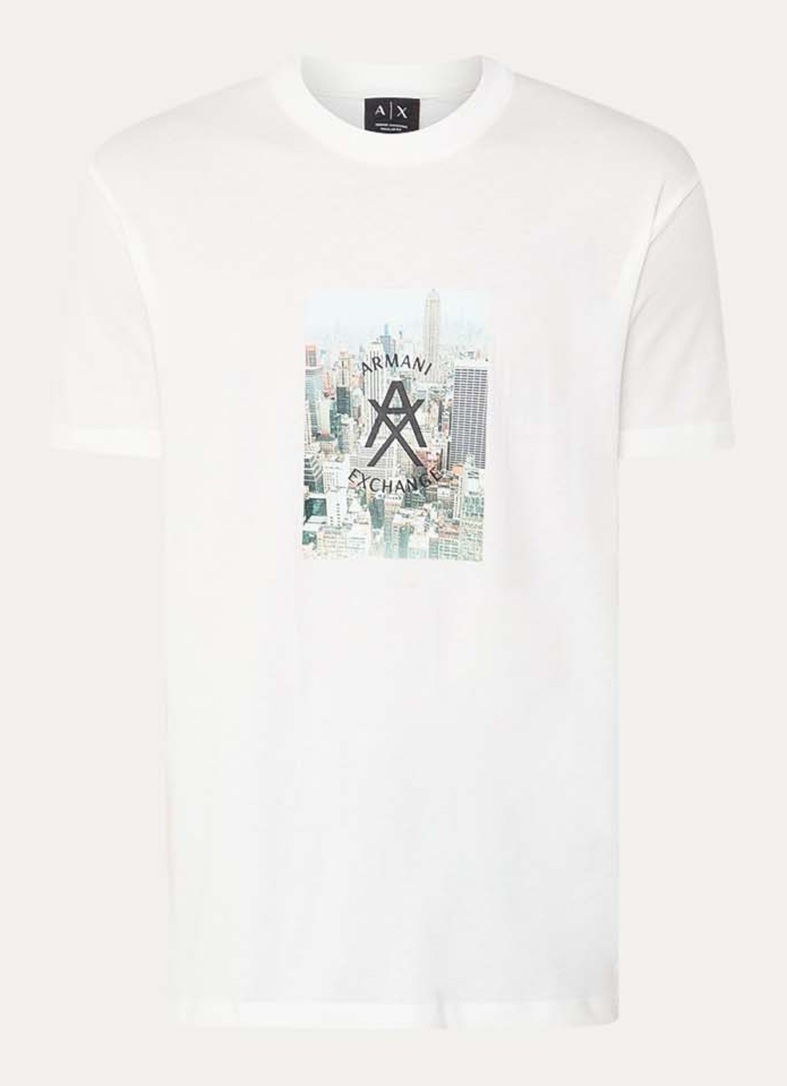 Armani T-shirt met logoprint - voorkant wit