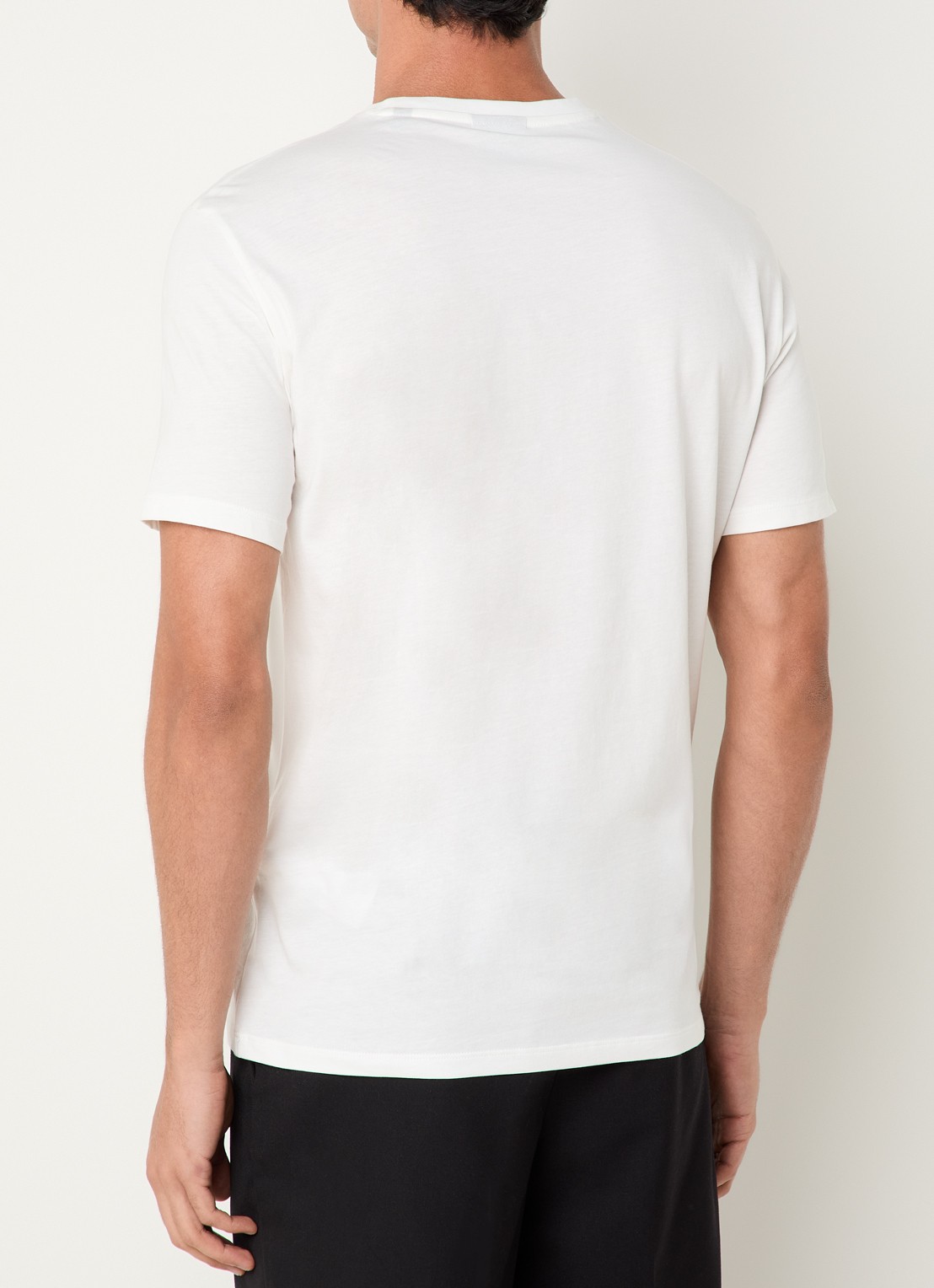 Armani T-shirt met logoprint - achterkant gebroken wit
