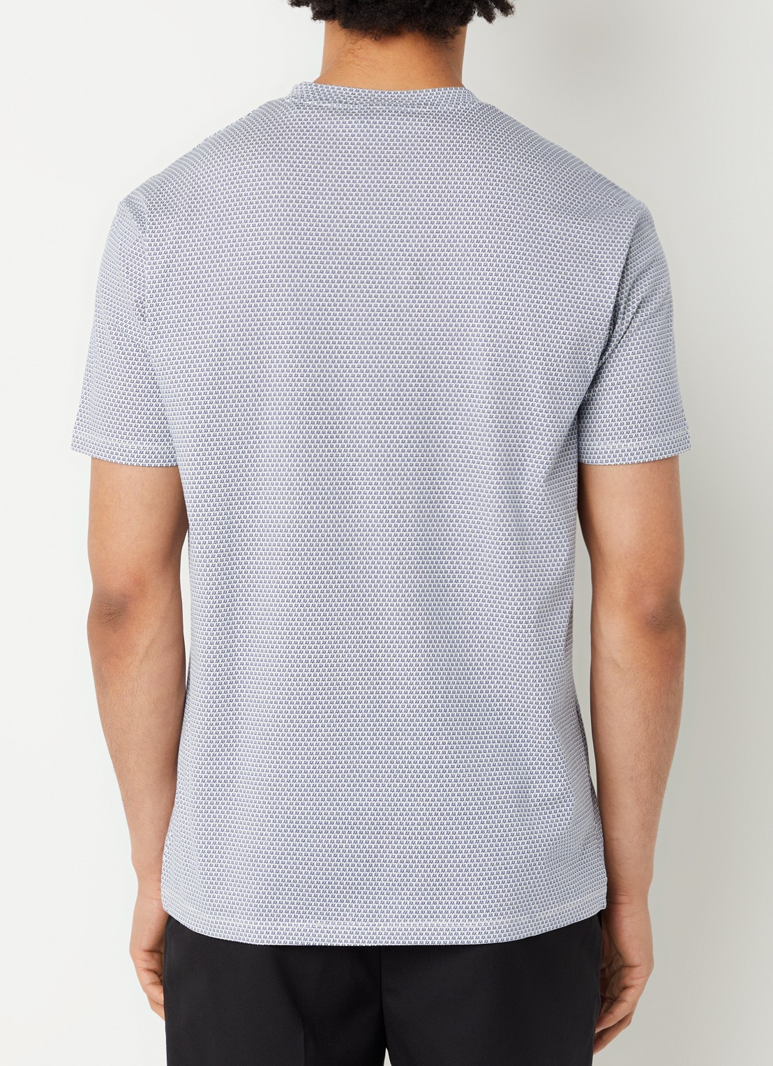 Armani T-shirt met logoprint - achterkant 2 donkerblauw