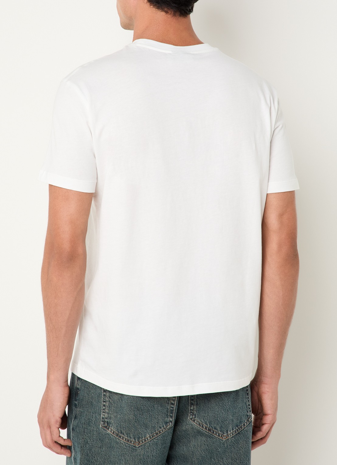 Armani T-shirt met logoprint - achterkant gebroken wit