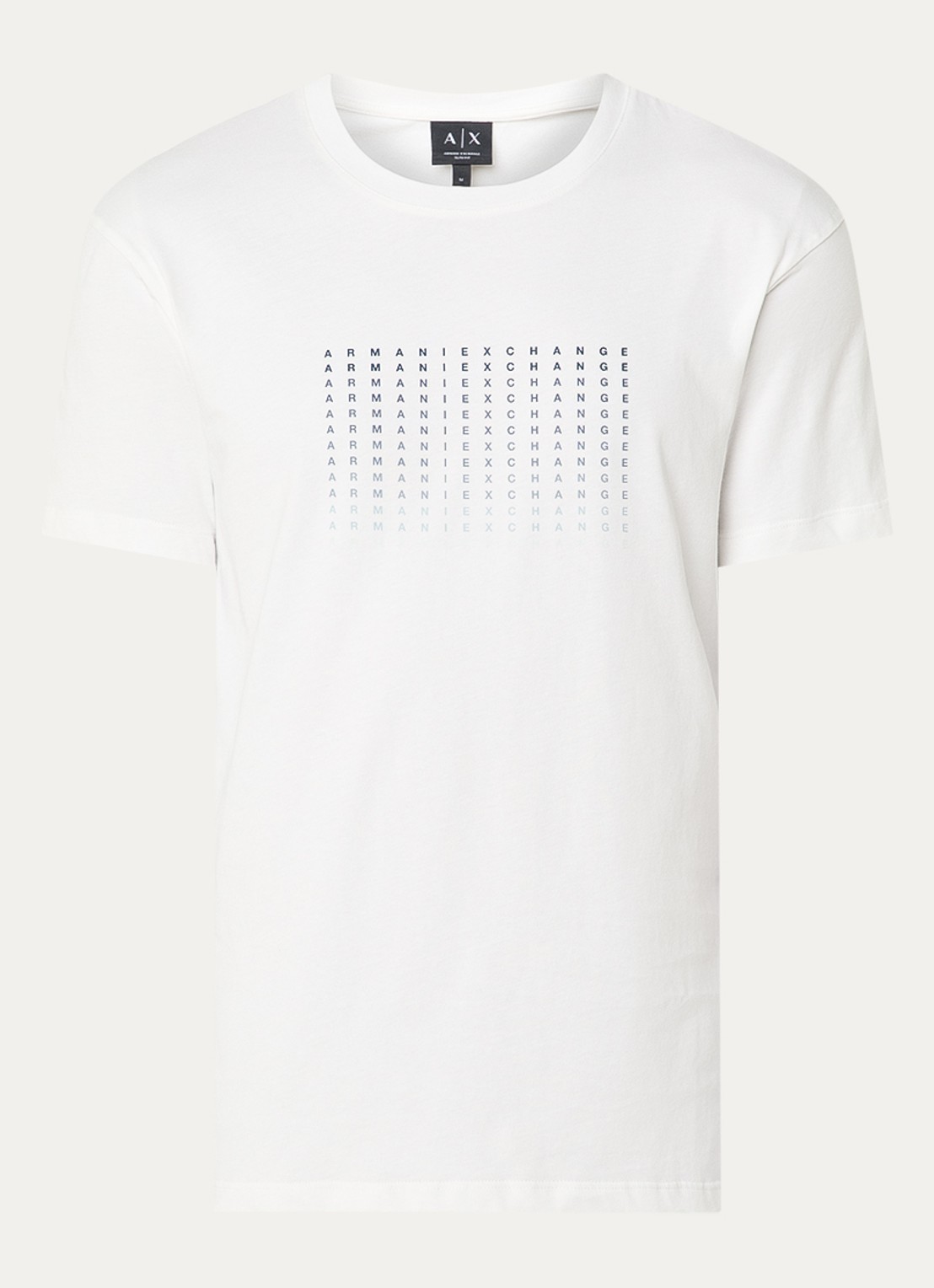 Armani T-shirt met logoprint - voorkant 2 gebroken wit