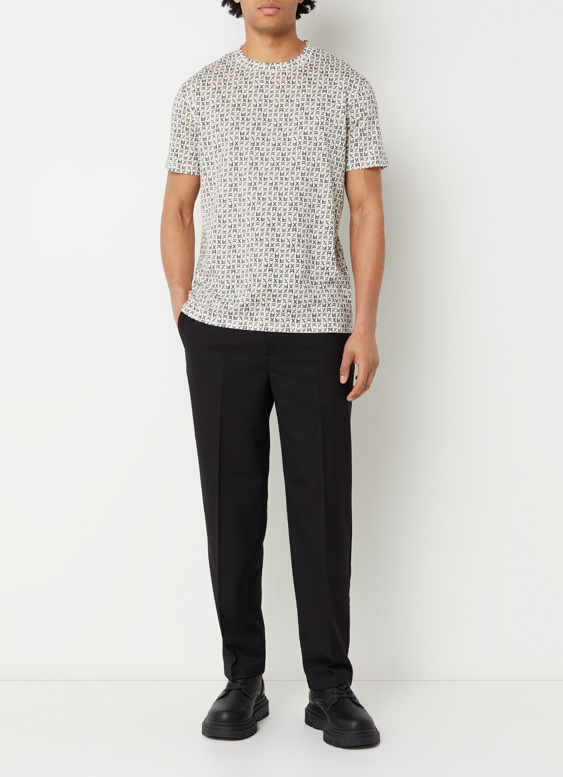 Armani T-shirt met logoprint - voorkant 2 wit